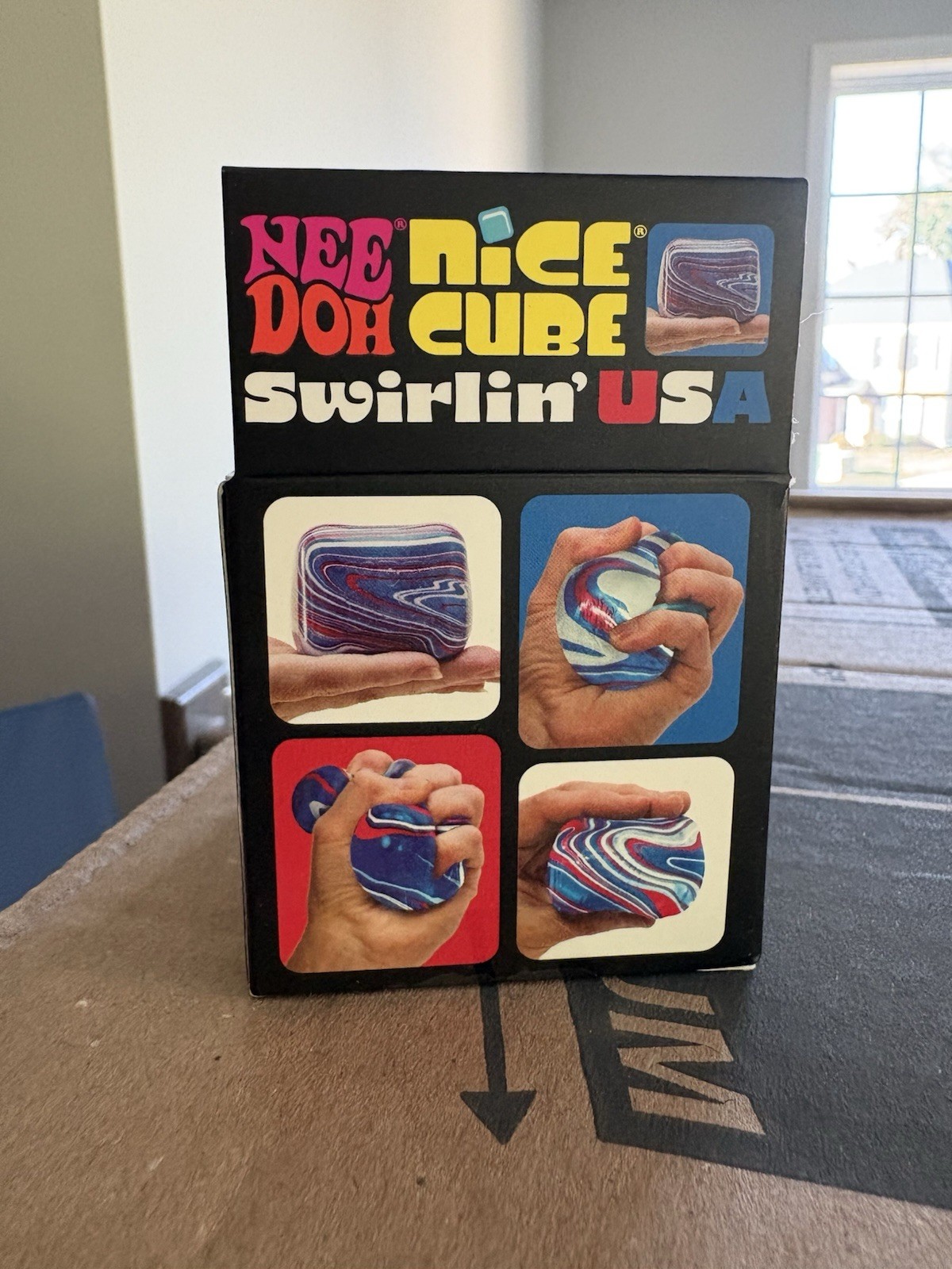 Nee Doh Nice Cube 4th Of July Swirlin USA Red White Blue Schylling Stress Toy