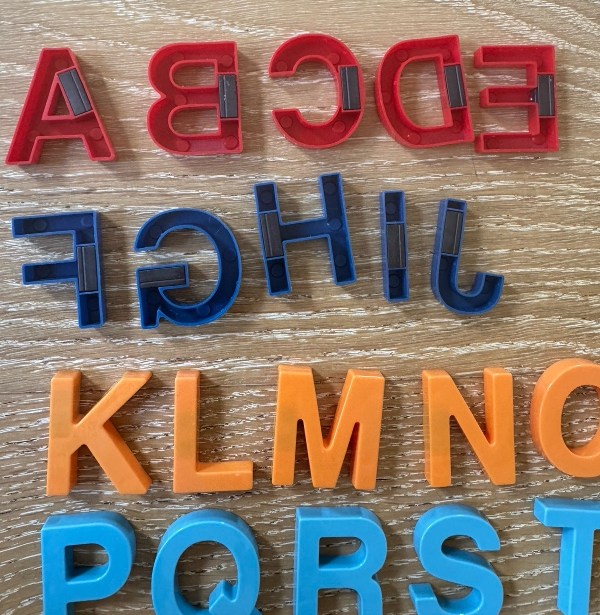 Set of 130 Mixed Material Alphabet Letters & Numbers Kids Fridge Play Magnets