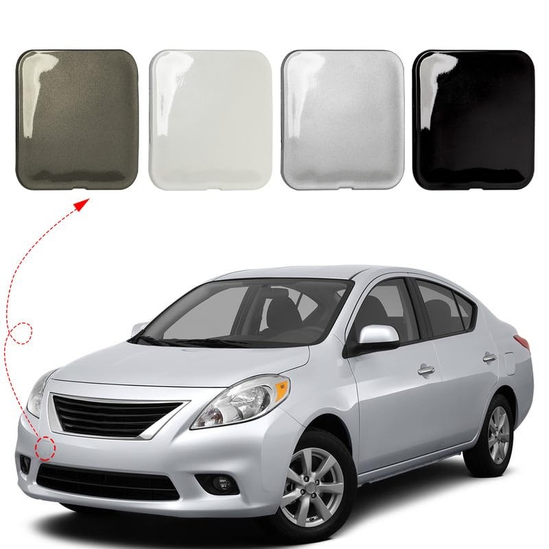 Car Front Bumper Tow Hook Cover Fit for Nissan Silver Right Passenger Side