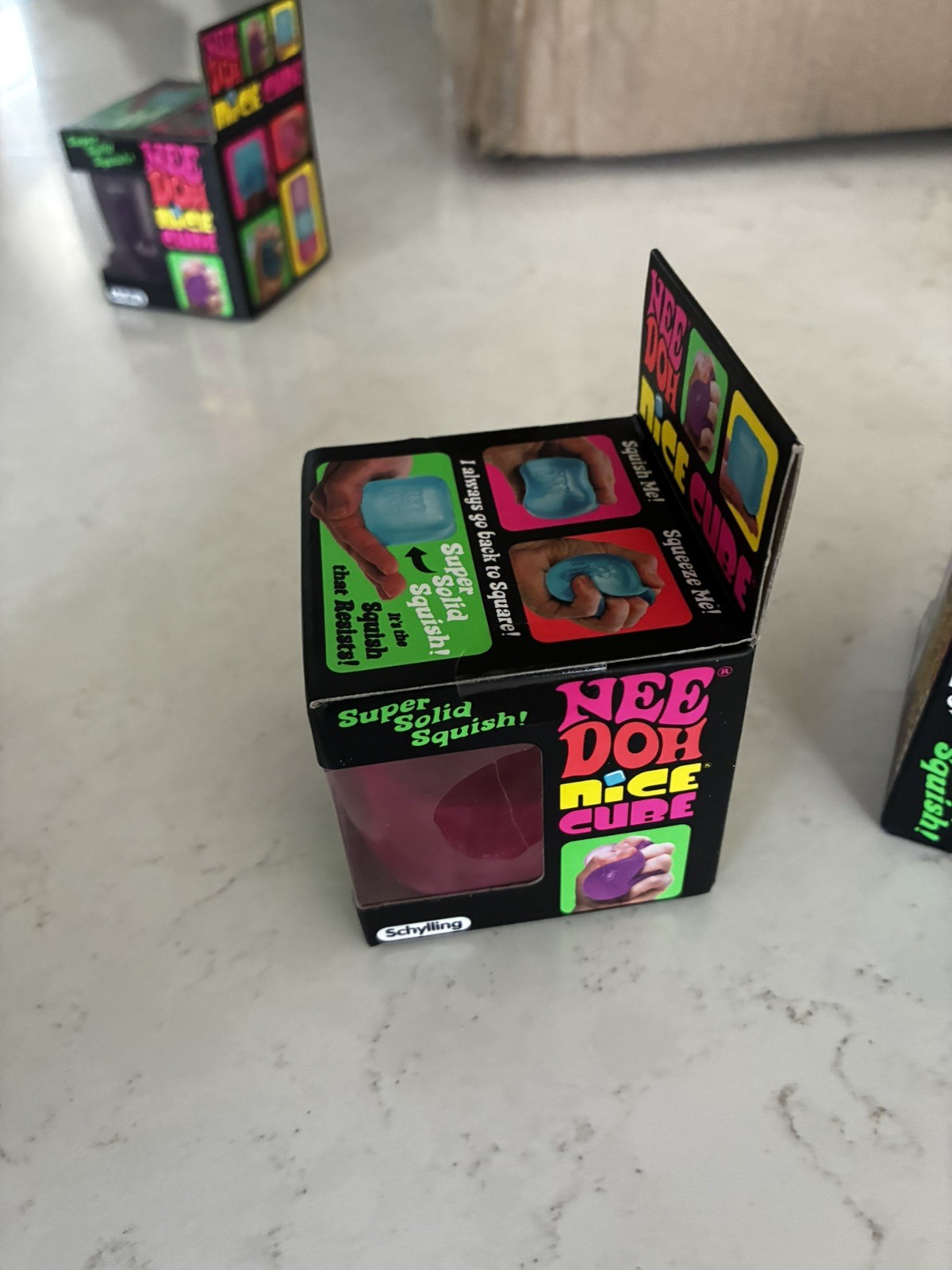 Schylling Nee Doh Nice Cube – Super Solid Squish! (Pink) – Brand New Sealed