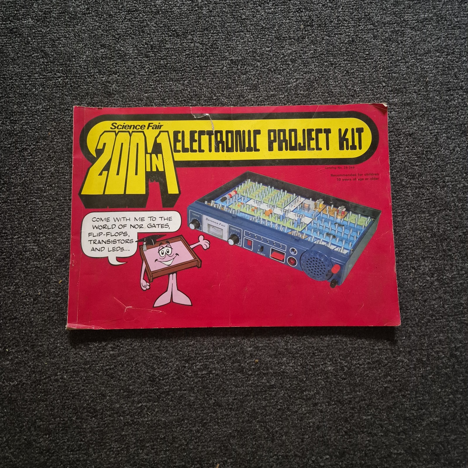 MANUAL ONLY – Science Fair 200 In One Electronic Project Kit Lab No. 28-249 1981