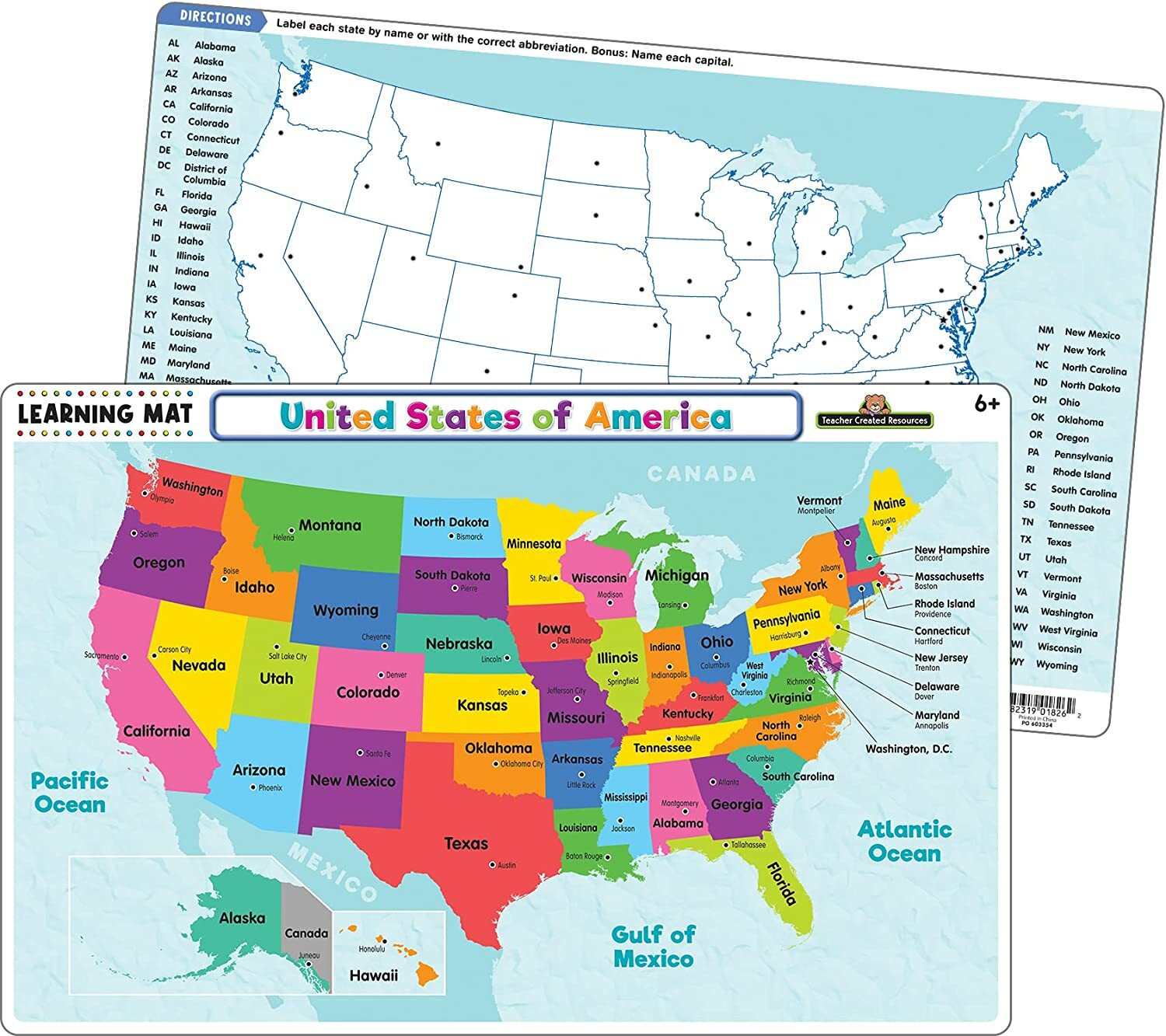 United States of America Learning Mat, learning & practicing essential skills1