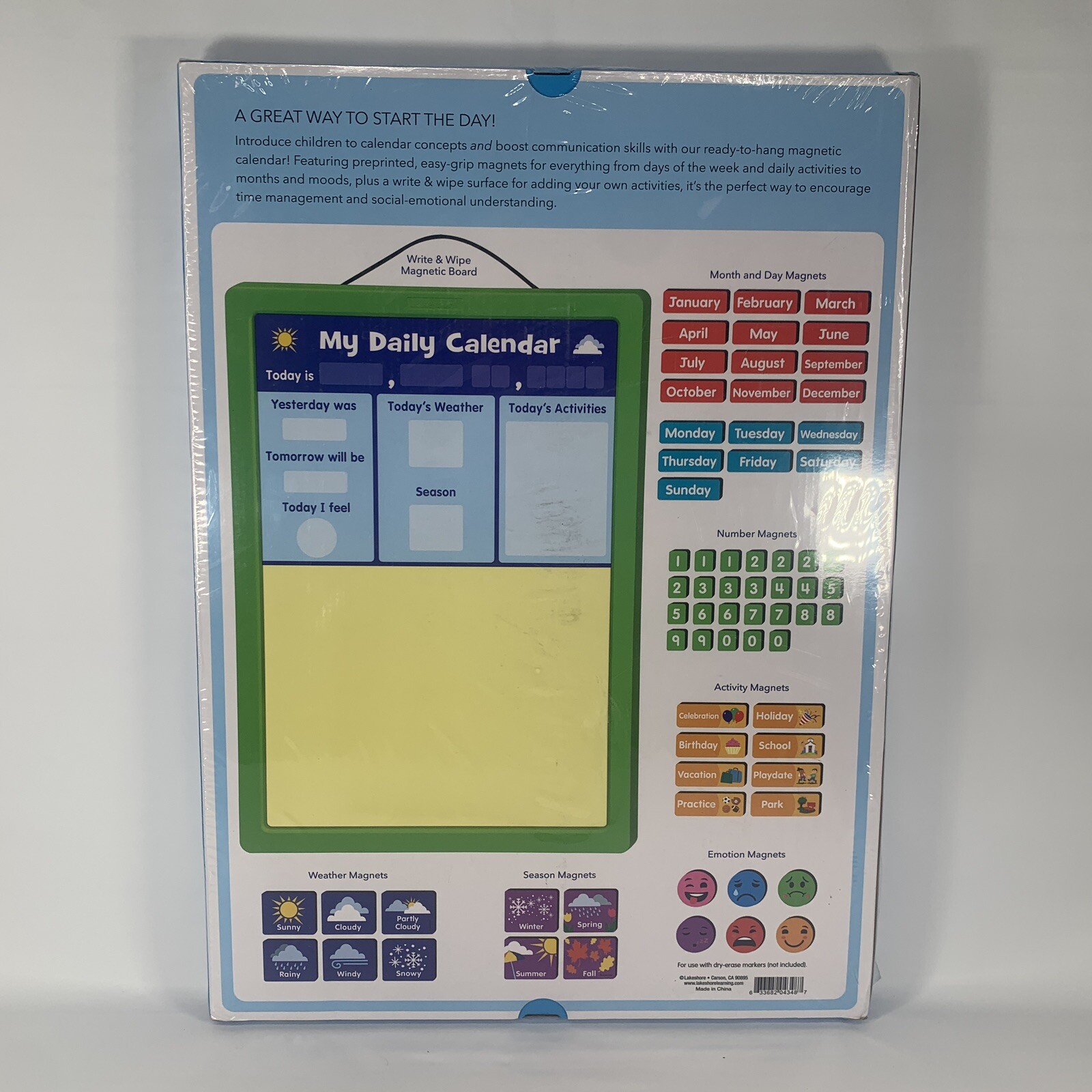 LAKESHORE Learning Magnetic Daily Calendar Activity Center Set Homeschool NEW