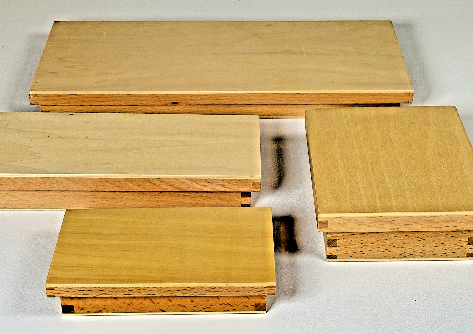 Montessori Style Math Set Wooden Number Tiles Counters Red Blue Rods