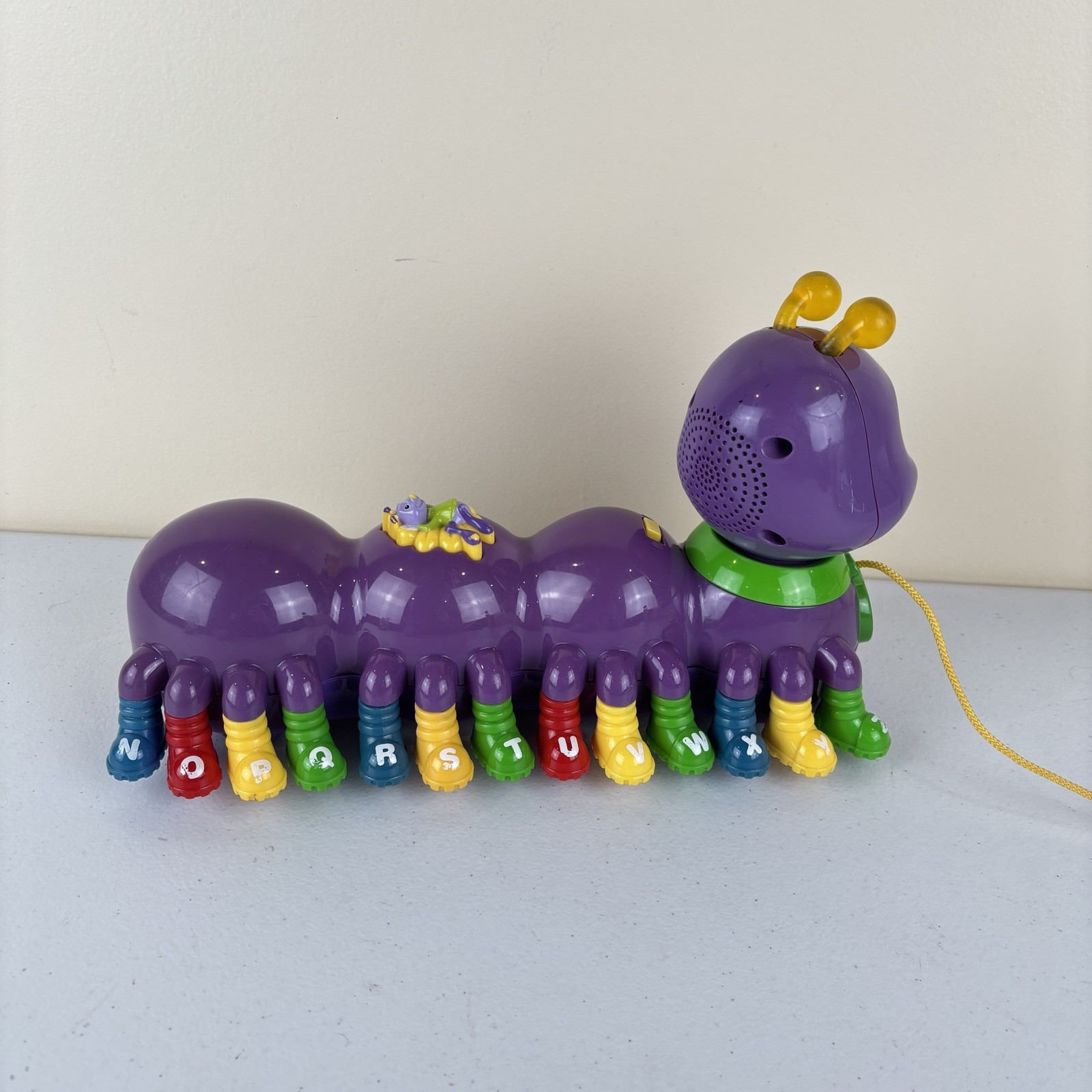 Leapfrog Alphabet Pal Purple Caterpillar Pull Toy Interactive Musical Tested