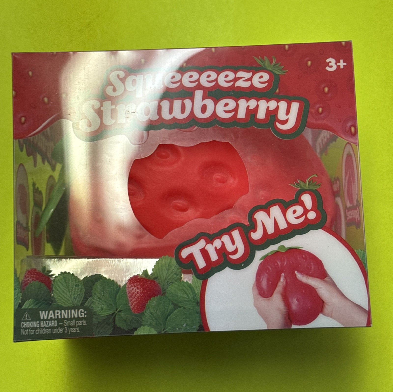 4x Squeeze Strawberry Squishy Toy Sunny Days Stress Large Ball Fidget CASE
