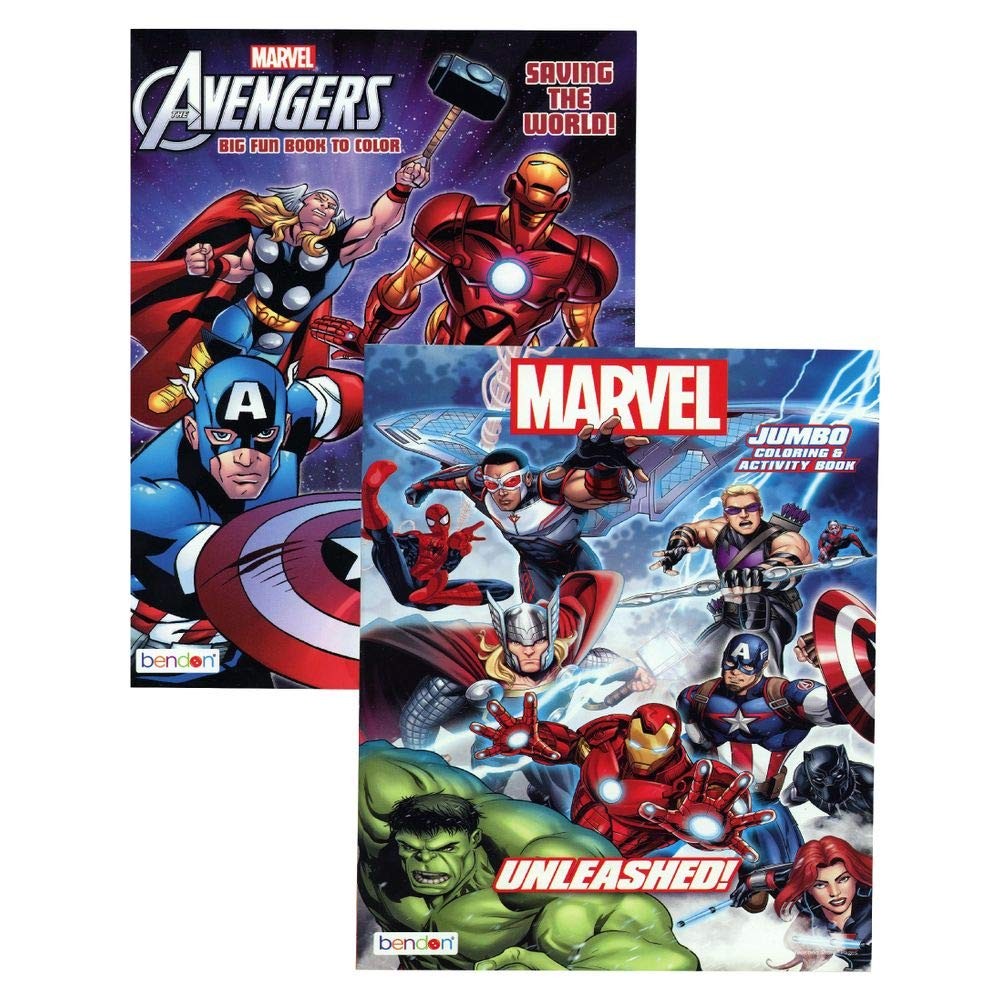 Marvel Avengers Jumbo Coloring and Activity Book – Character Medium, White