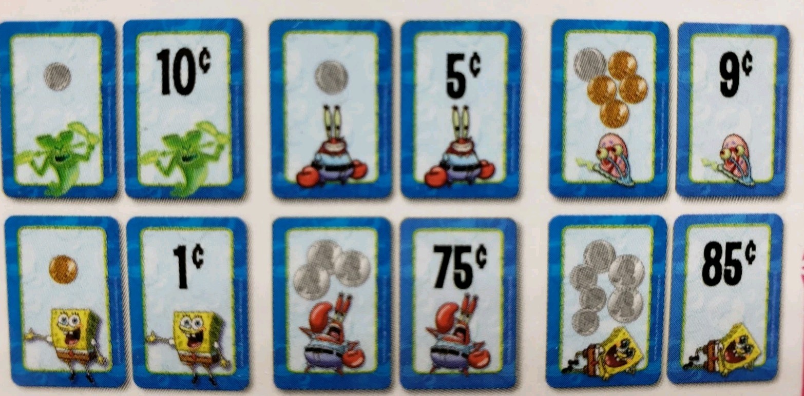 2025 Nickelodeon SpongeBob SquarePants “Making💰Cents🤑” 36 Learning Cards NIB