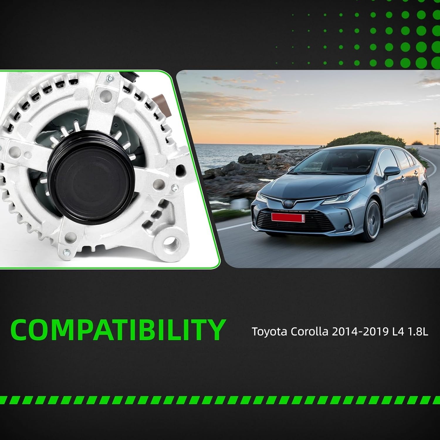 Alternator Toyota Corolla 2014-2018 L4 1.8L