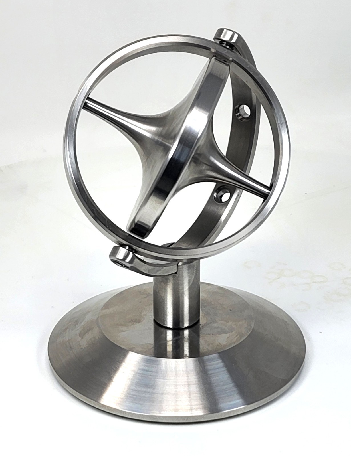 Scientific Tabletop Gyroscope, CNC Stainless Steel for STEM Educational Physics