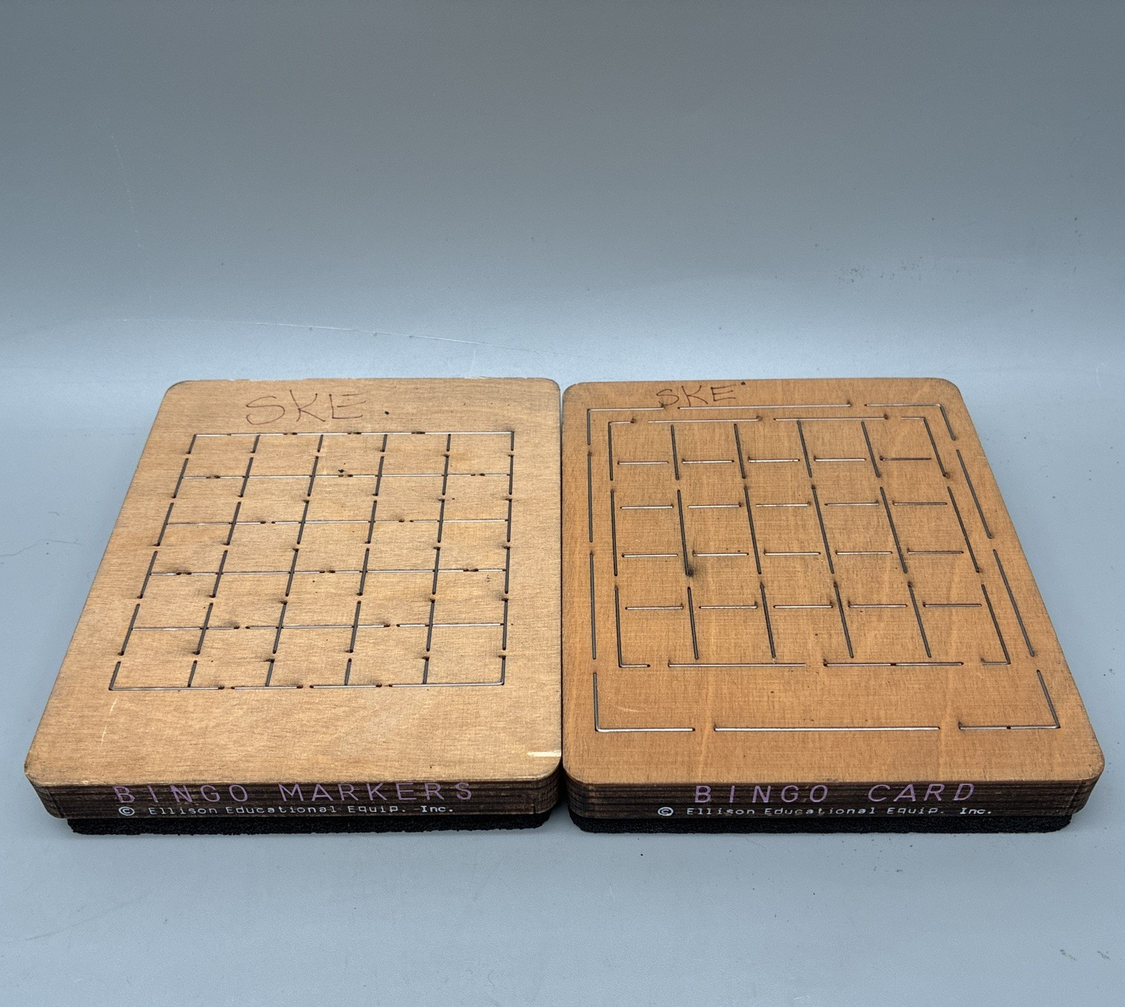 Ellison Educational 4” Bingo Card & Bingo Markers Wooden Die Cuts