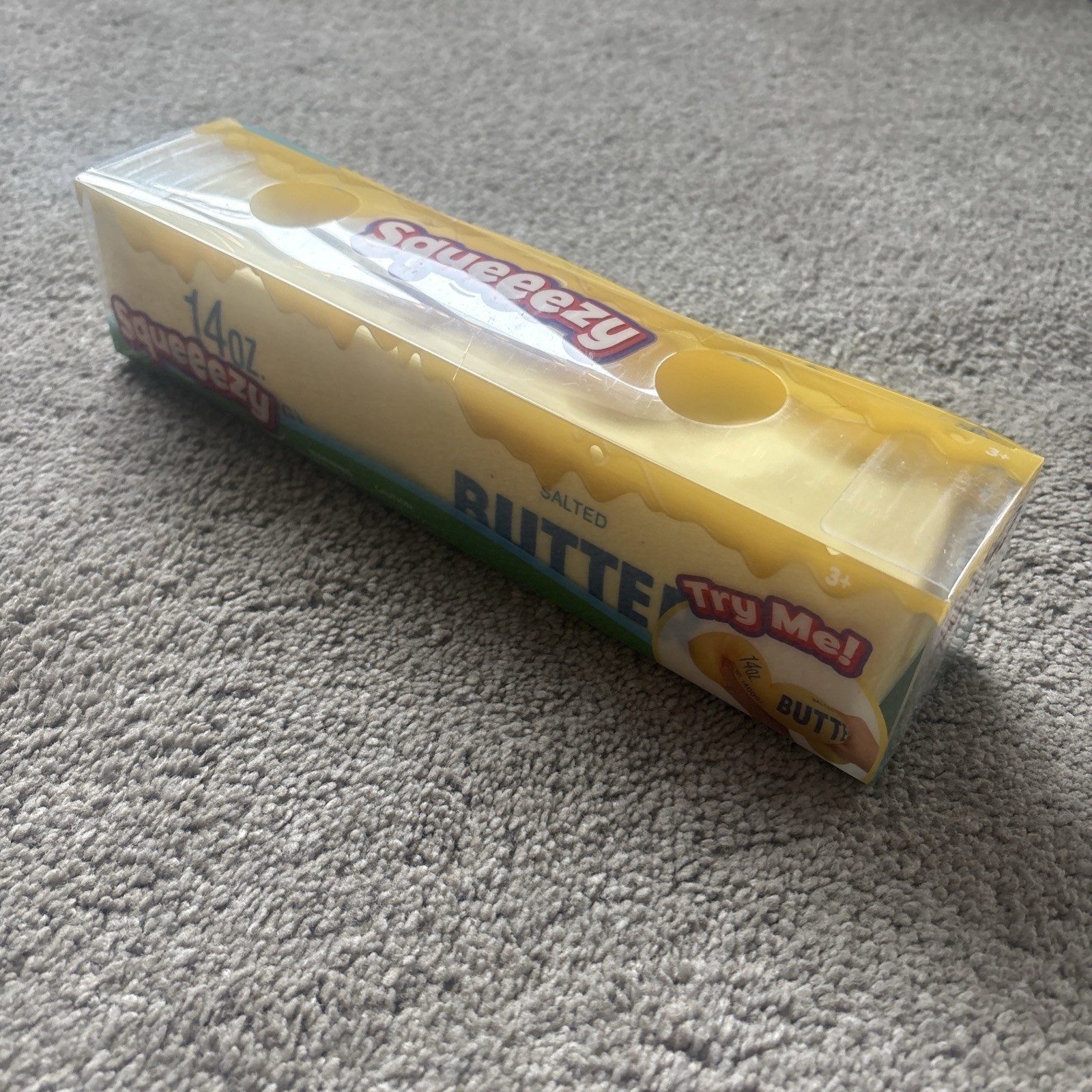 Sunny Days Squeezy Salted Butter 14oz Squeeze Tear-Resistant Stress Toy Viral