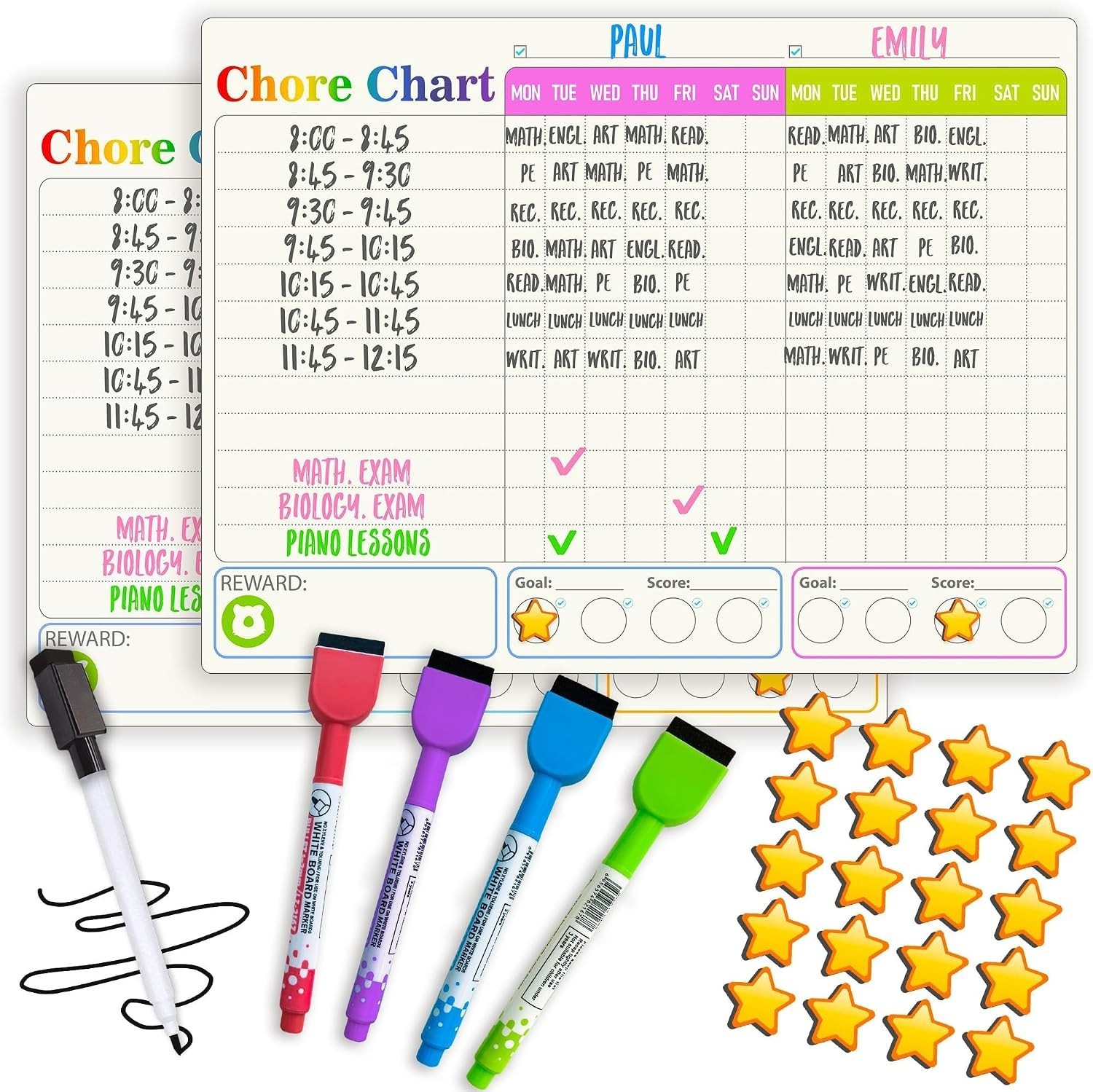 Responsibly Sourced Cardstock Chore Chart for Kids Encouraging Positive Behavior