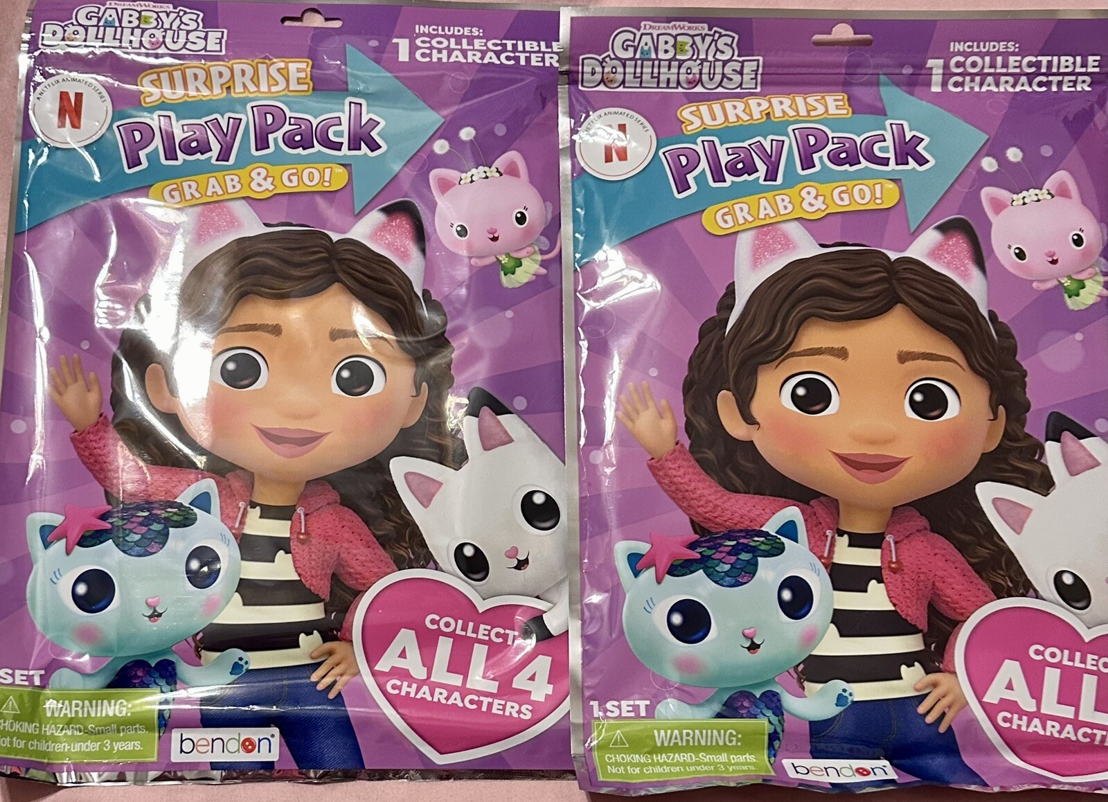 2 Pack Gabby Dollhouse Surprise Play Pack-Grab N Go,Activity Pack for Kids, New
