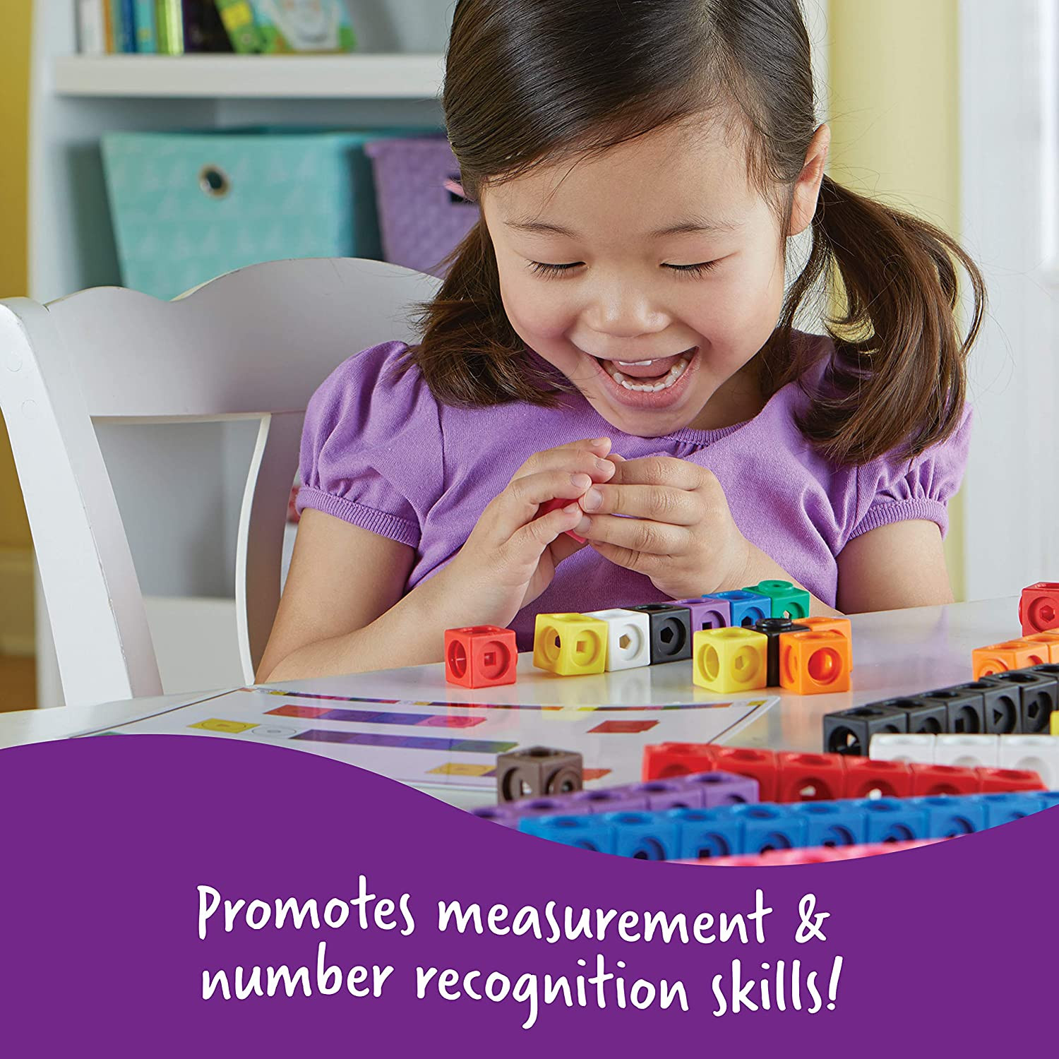 Mathlink Cubes Early Math Activity Set – 115 Pieces, Ages 4+, Classroom Must Hav