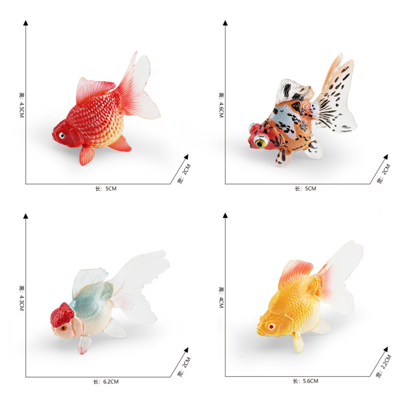 6PCS Simulation Goldfish Model Aquarium Ornaments Fish Tank Landscape Decoration