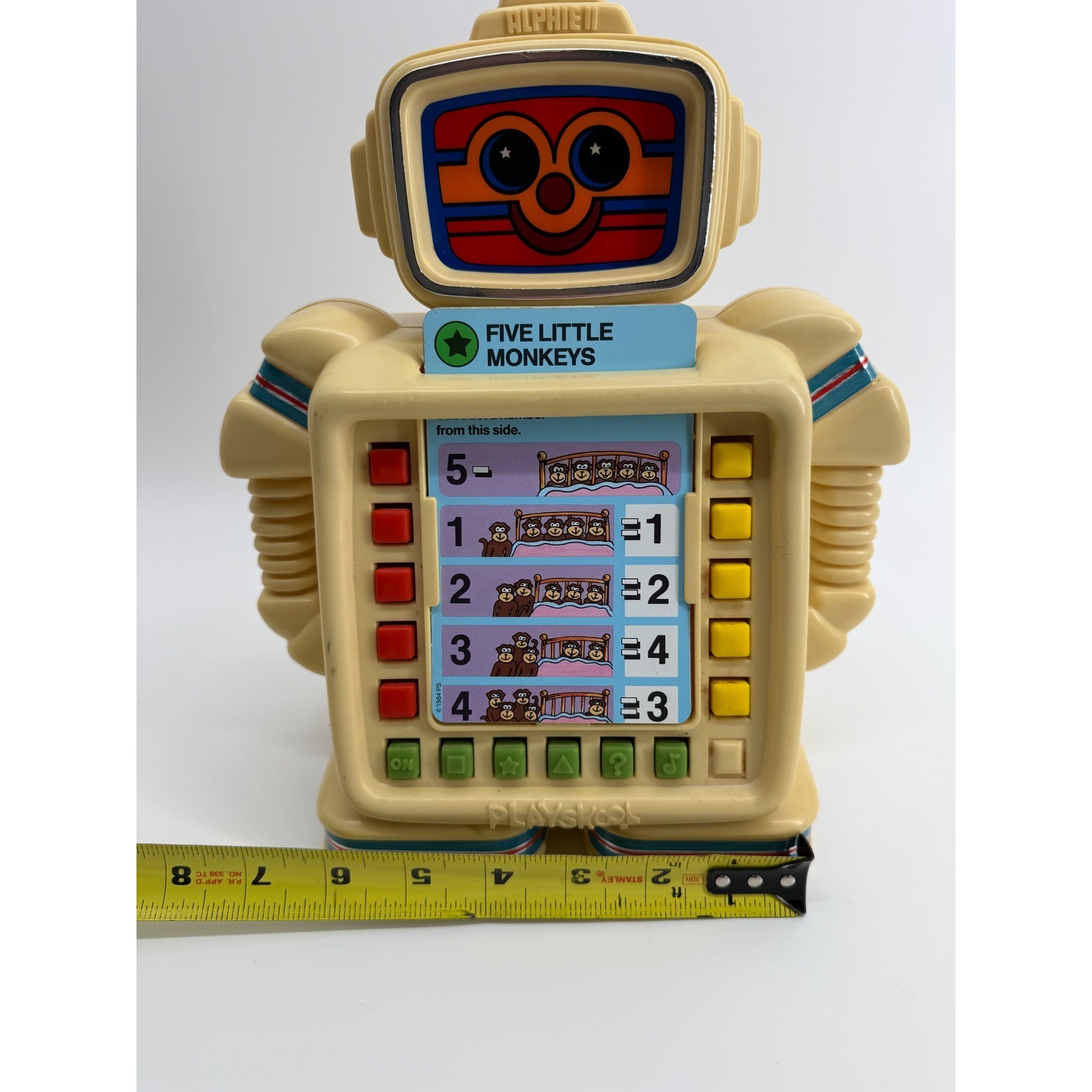 Vintage 1984 Playskool Alphie II Electronic Robot Learning Toy With 7+ Cards