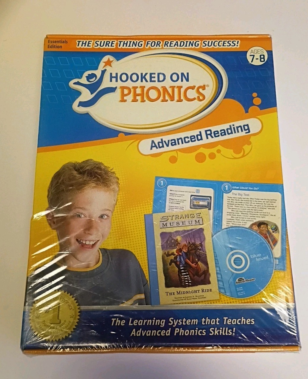 HOOKED ON PHONICS – Advanced Reading Ages 7-8 Essentials Edition NEW Sealed