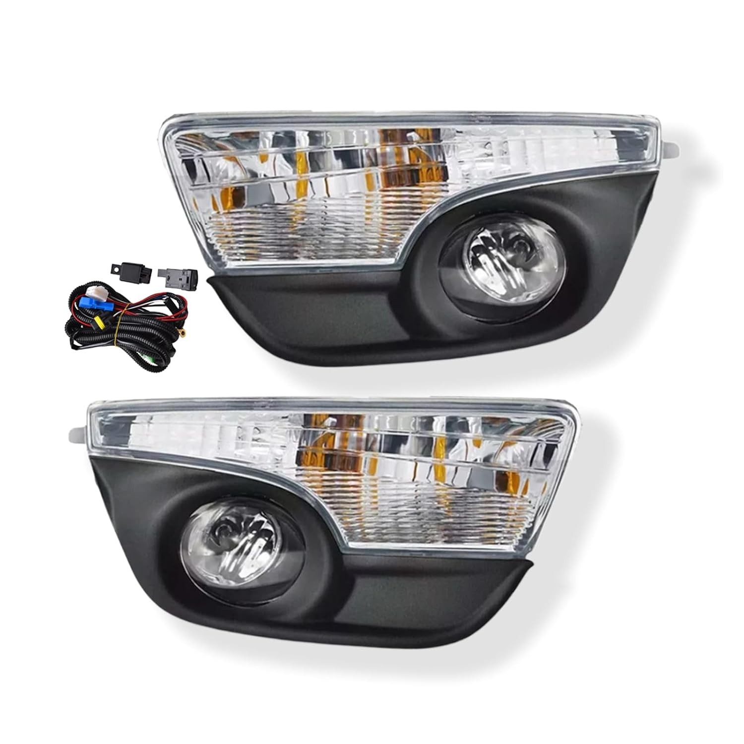 Clear Lens Fog Light Kit & LED Daytime Running Light Kit Fit for 2013-2015 Nissa