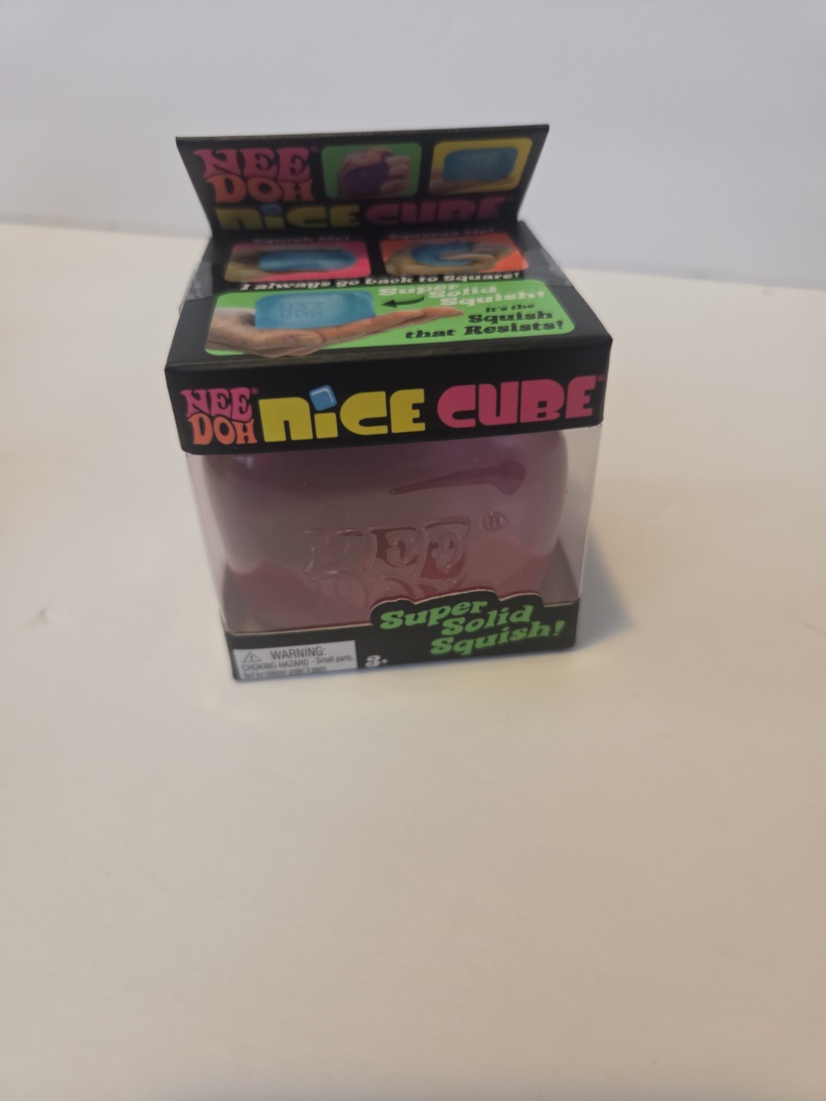 NeeDoh Nice Cube Satisfying Square Shape Sensory Toy Pink new in box viral