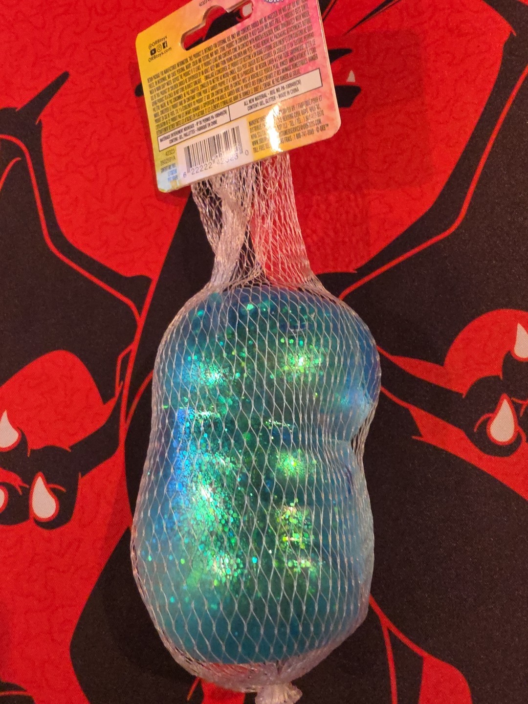 GLITTER Blue/Teal Orb Curiosities Sparklee Capybara GEL Squishy Sensory Toy
