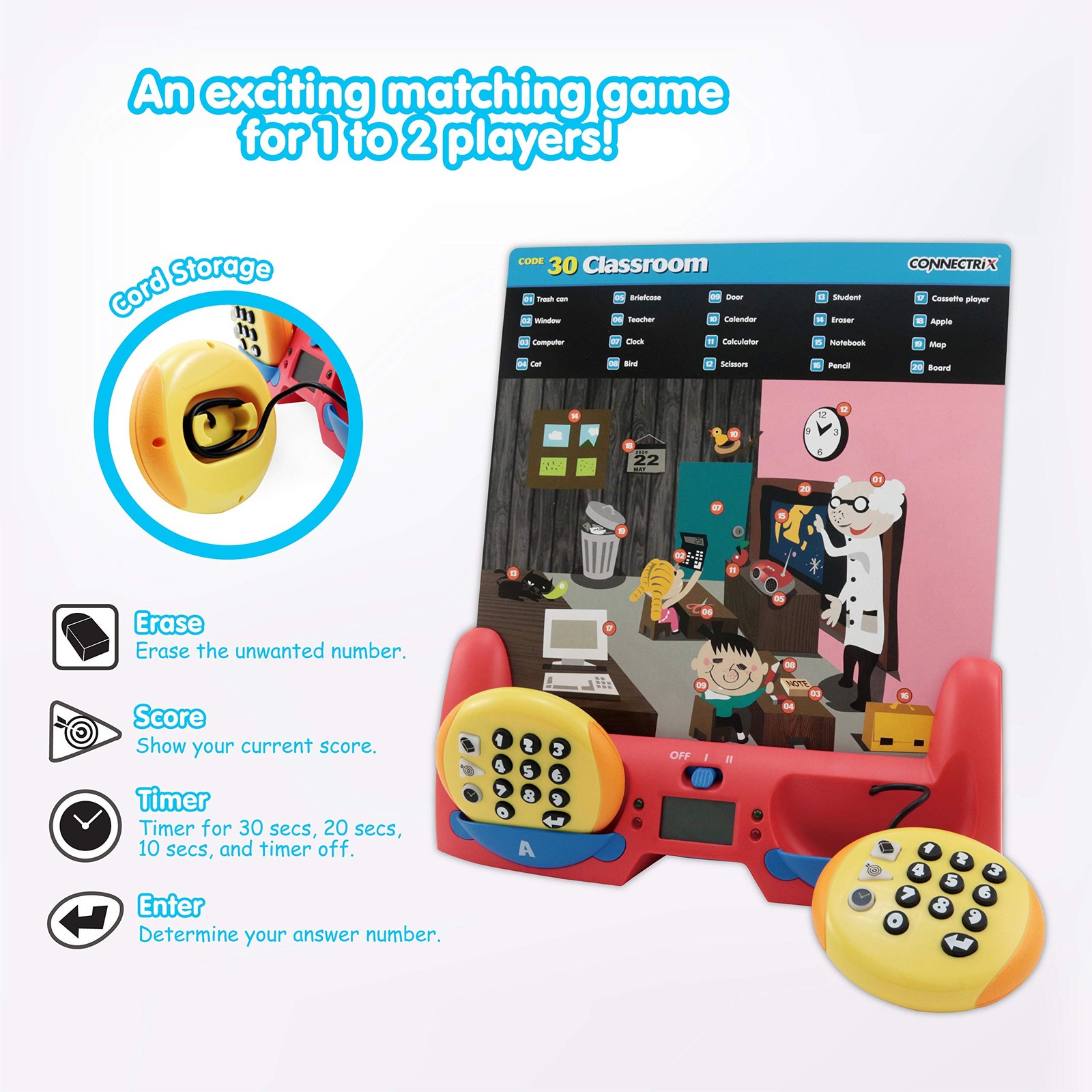Connectrix – Educational Matching Game for Ages 6 Years and up, 1 to 2 Player…