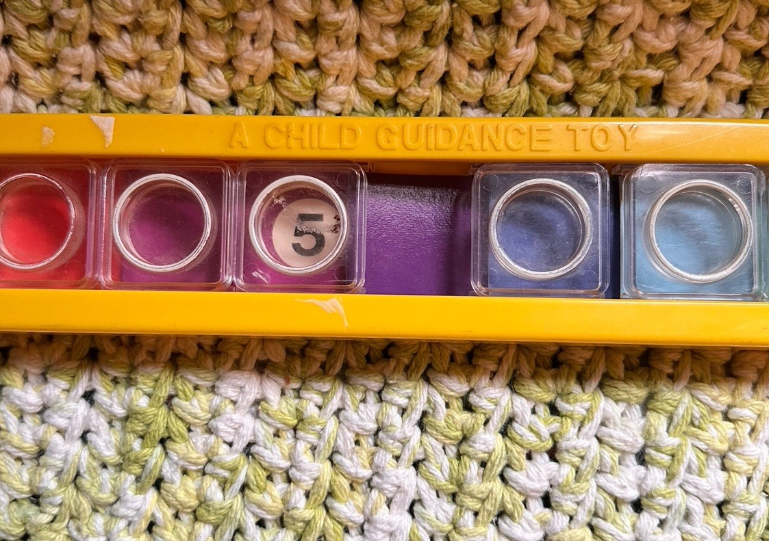 Vintage Child Guidance First Addition Subtract Math Learning Toy Rainbow Slide