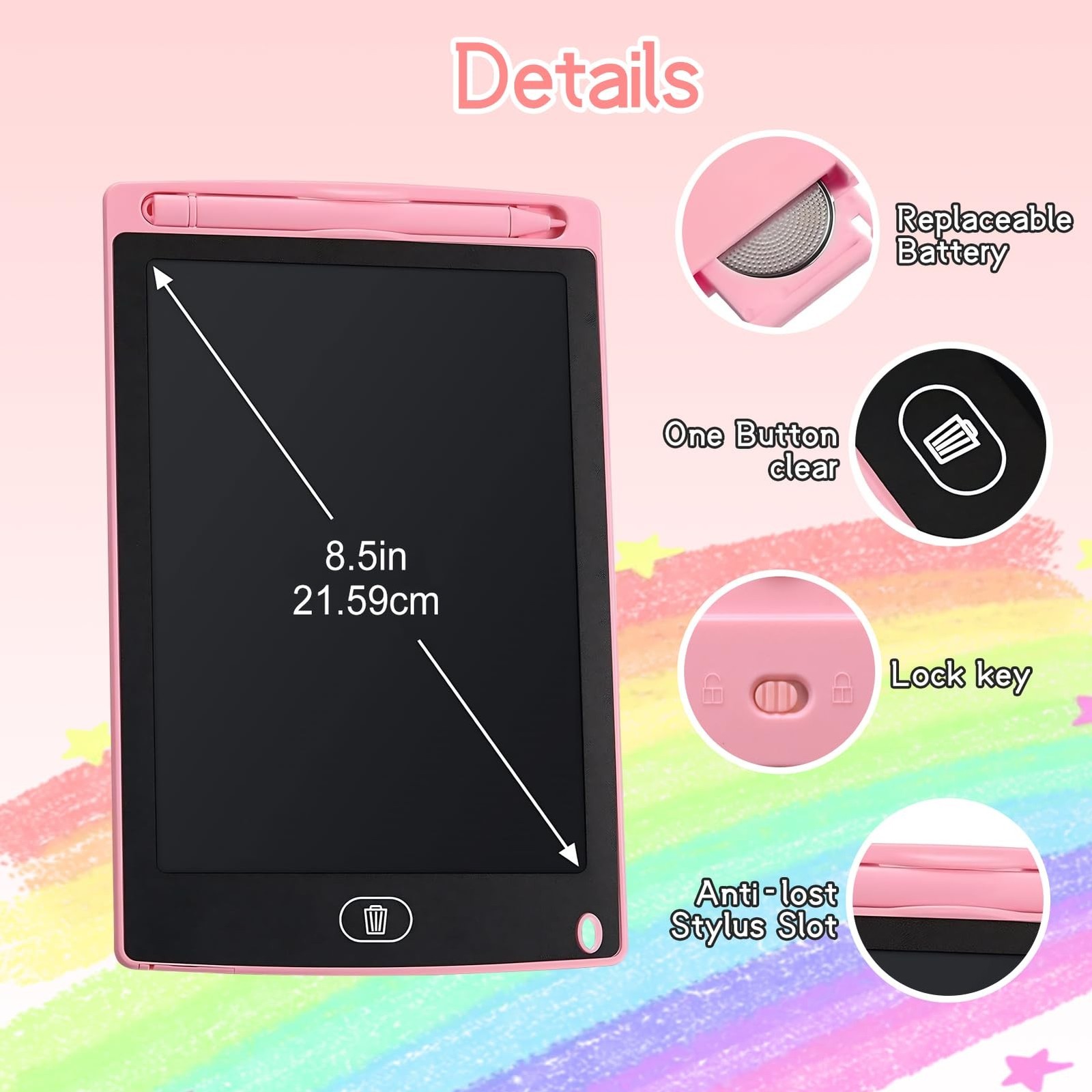 32 Pack LCD Writing Tablet for Kids Drawing Tablet 8.5″ Upgraded Drawing Pad …