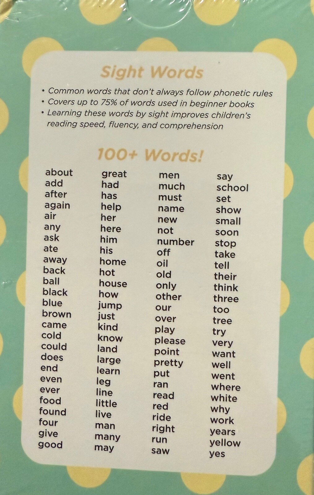 K Sight Words Flash Cards (Kindergarten- 2nd grade ) Pack 100 Think Tank Scholar