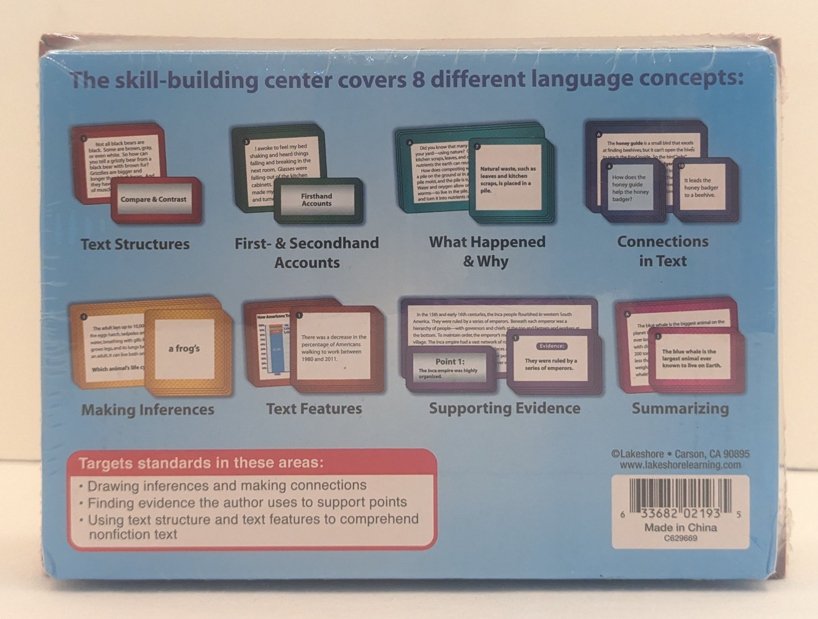Lakeshore PP959 Match & Sort Language Quickies Informational Text Grades 4-5