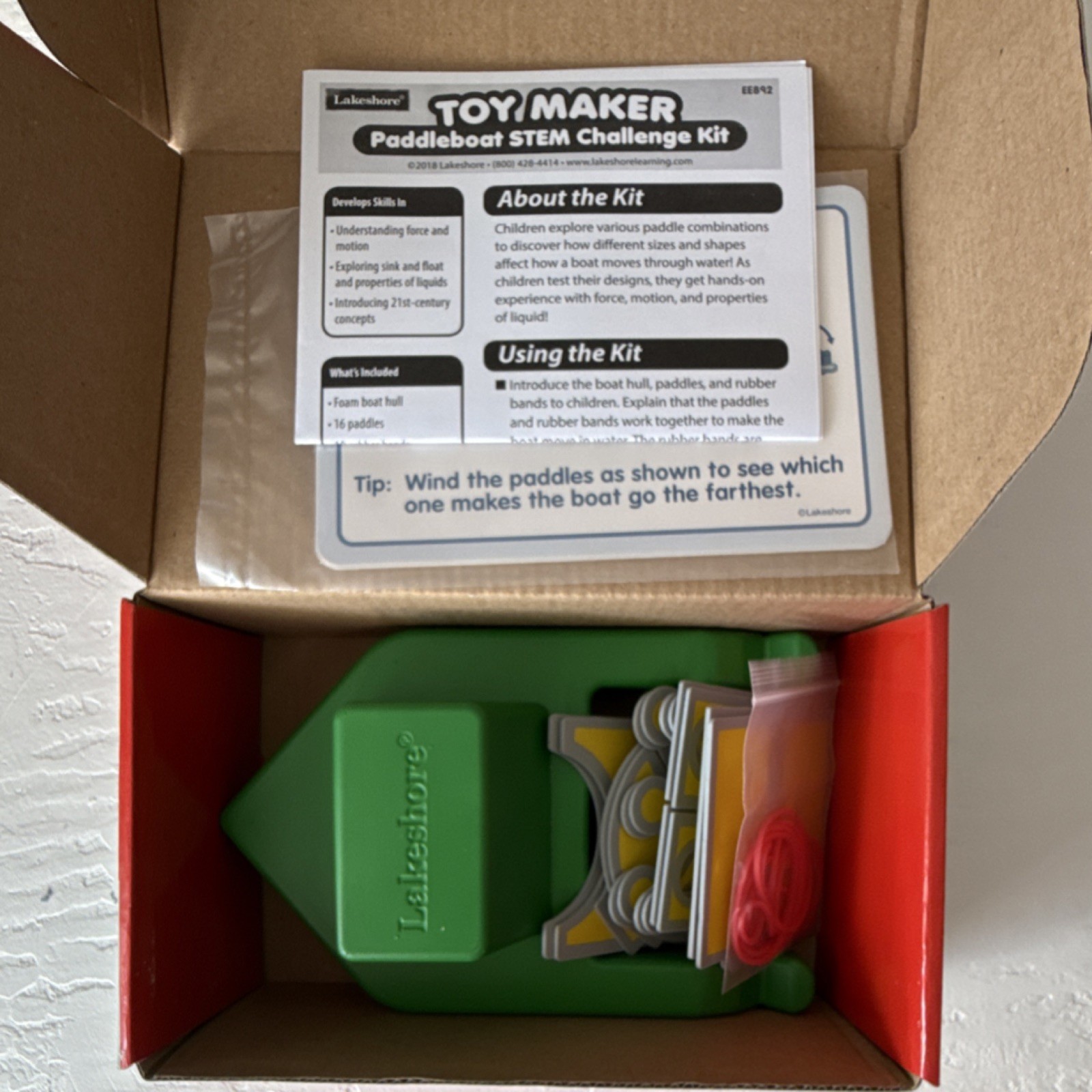 Lakeshore Toy Maker Paddleboat STEM Challenge Kit Ages 4+ EE892