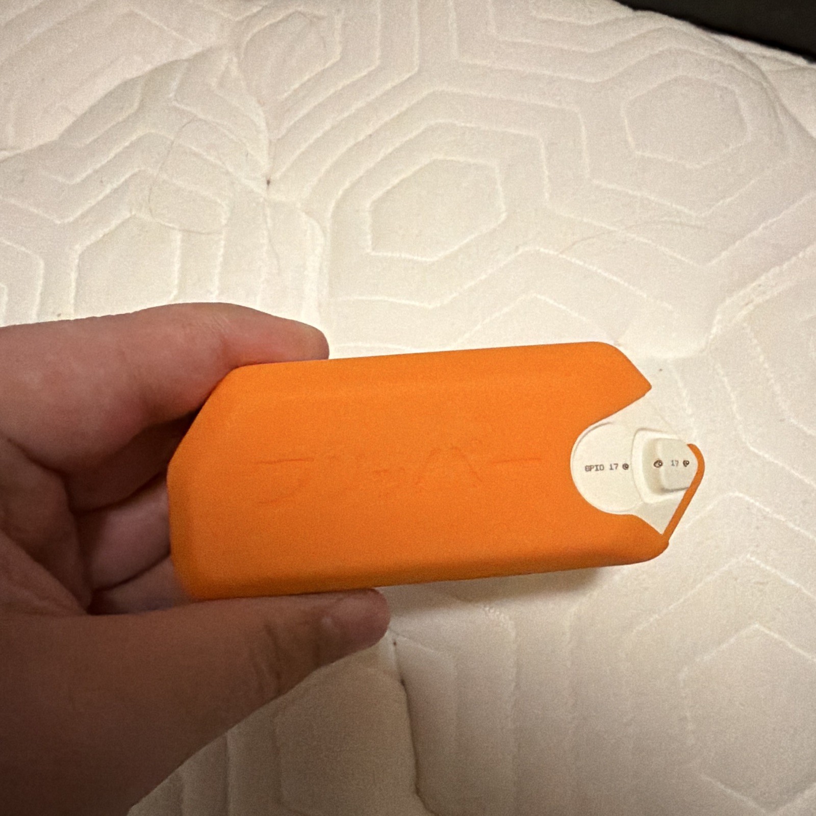 Orange Electronic Learning Remote-Style Device w/ Screen & Buttons