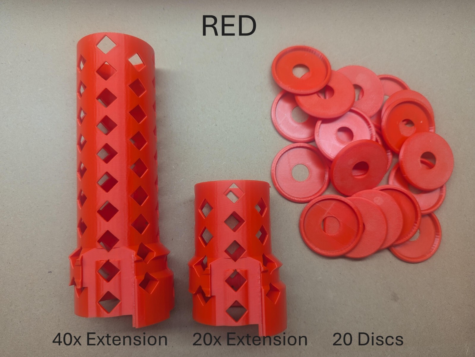 20 or 40 Disc Extension Tube and Discs for CrunchLabs Disc Launcher