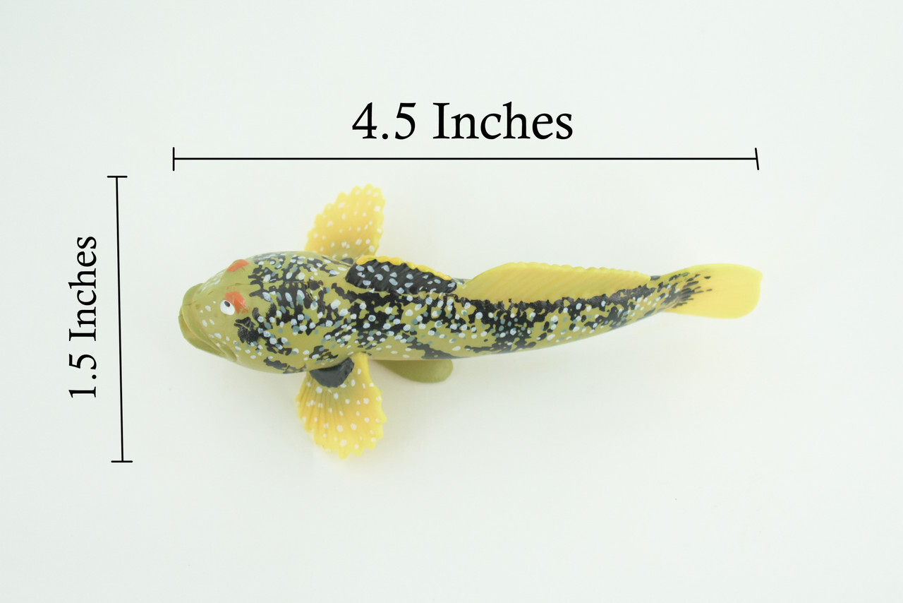 Lingcod Fish Toy, Realistic Hand Painted Rubber Fish Cod, Model 4.5″ CH787 BB185