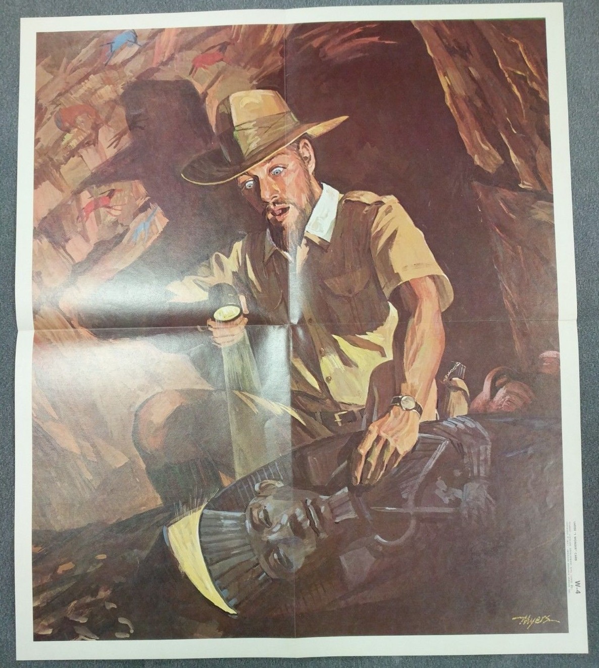 Peabody Myers Vintage Archaeologist Children On Bird 1966 School 2 Poster Lot #6