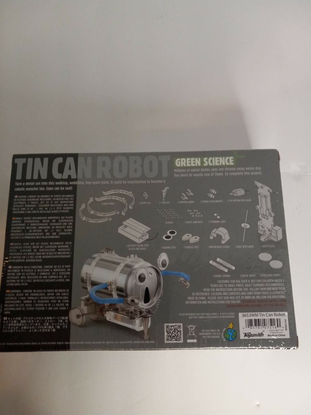GREEN SCIENCE Tin Can Robot Youth Robotics Kit 4M – NEW Fun mechanics kit.