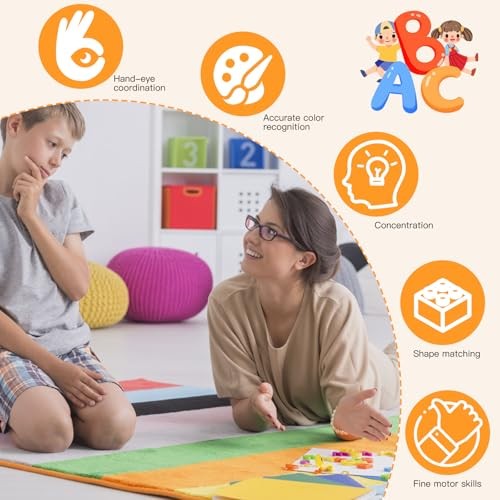2 Pack Wooden Puzzles, Toddlers Alphabet Number Puzzles, ABC Learning Toys for