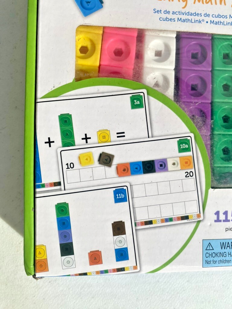 Learning Resources MathLink Cubes Early Math Activity Set – 115 Pieces-ages 4+