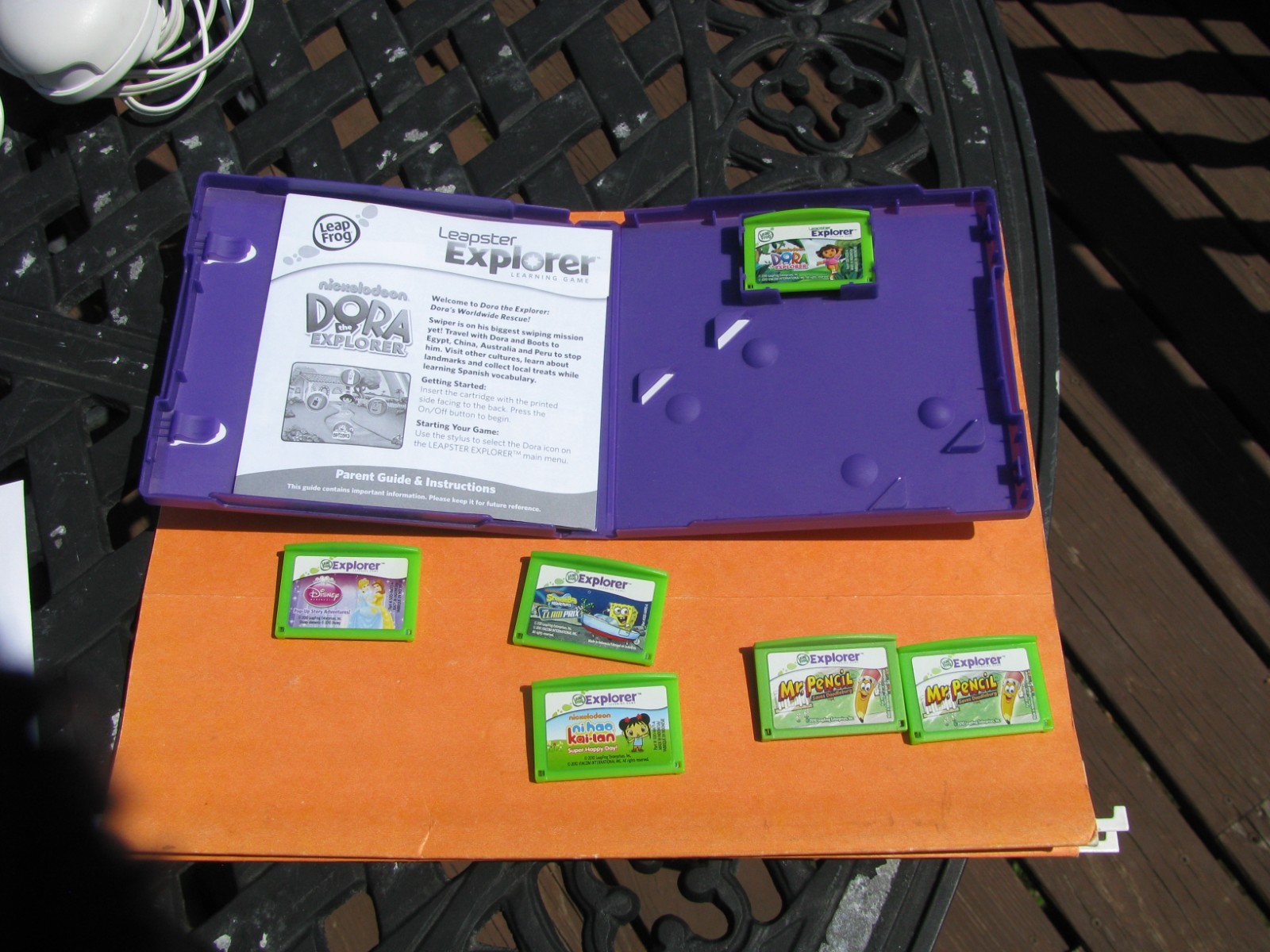 Leap Frog LeapPad Explorer Kid’s Tablet w/Cover, 6 Games, CD & Cords – Tested