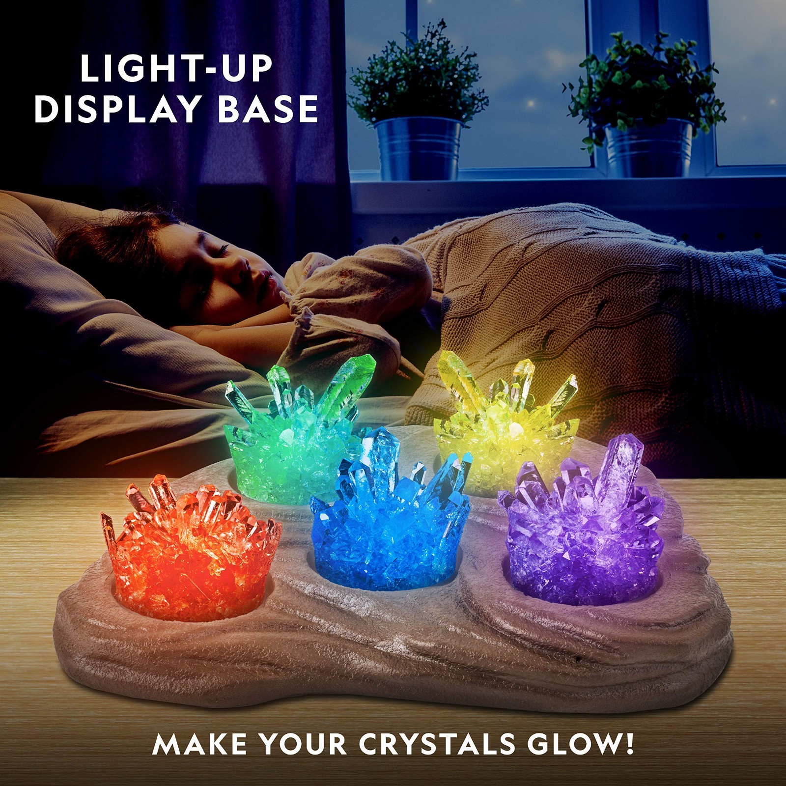 Crystal Growing Kit for Kids – Grow 6 Colorful Crystals, Science Experiment Gift