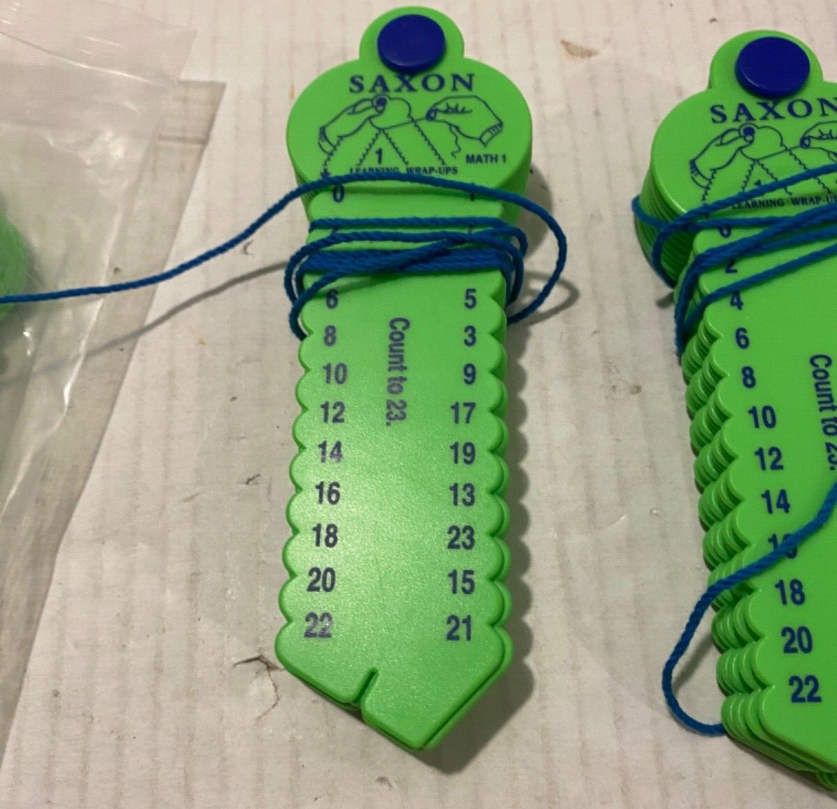 Saxon Math Learning Wrap Ups “MATH 1” Count to 23 Set of 3