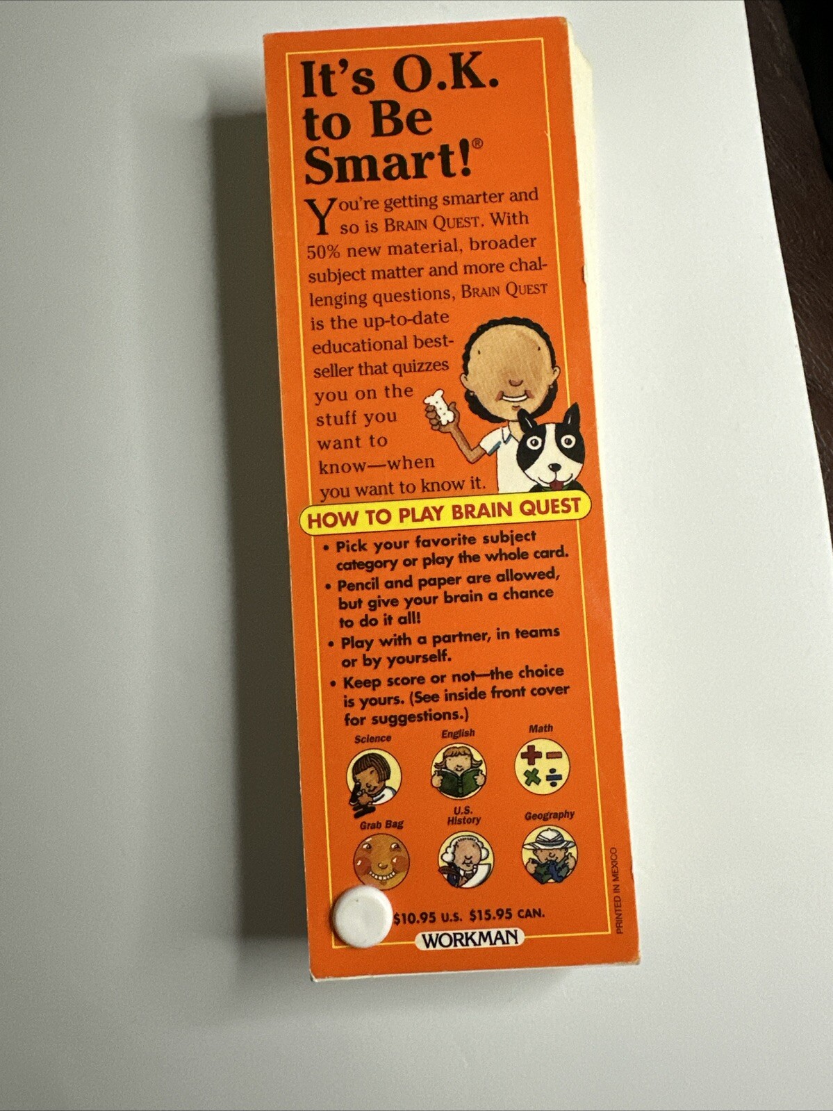BRAIN QUEST 4th Grade , Deck Two ,Age 9-10 Q & A Game , Good Cond, 1500 Qs