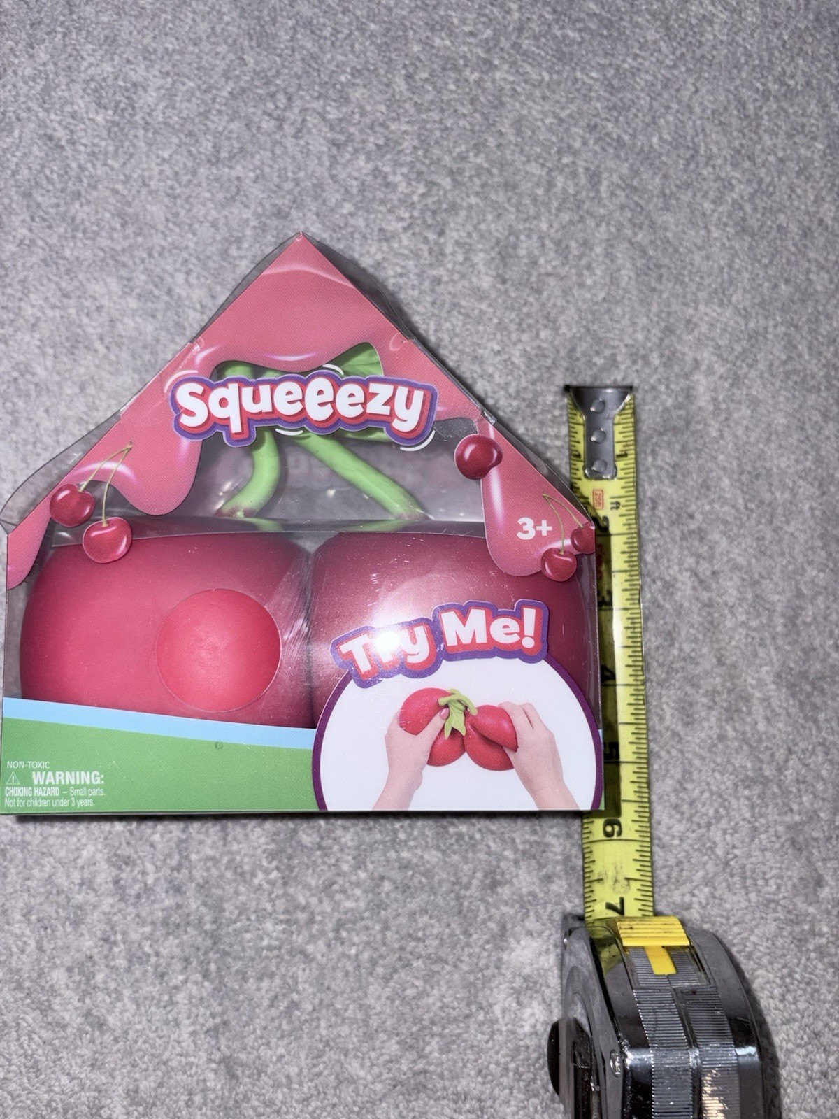 Squeeezy Fruit Tactile Squeeze Toy, Red/Green, Ages 3+, MPN 571075