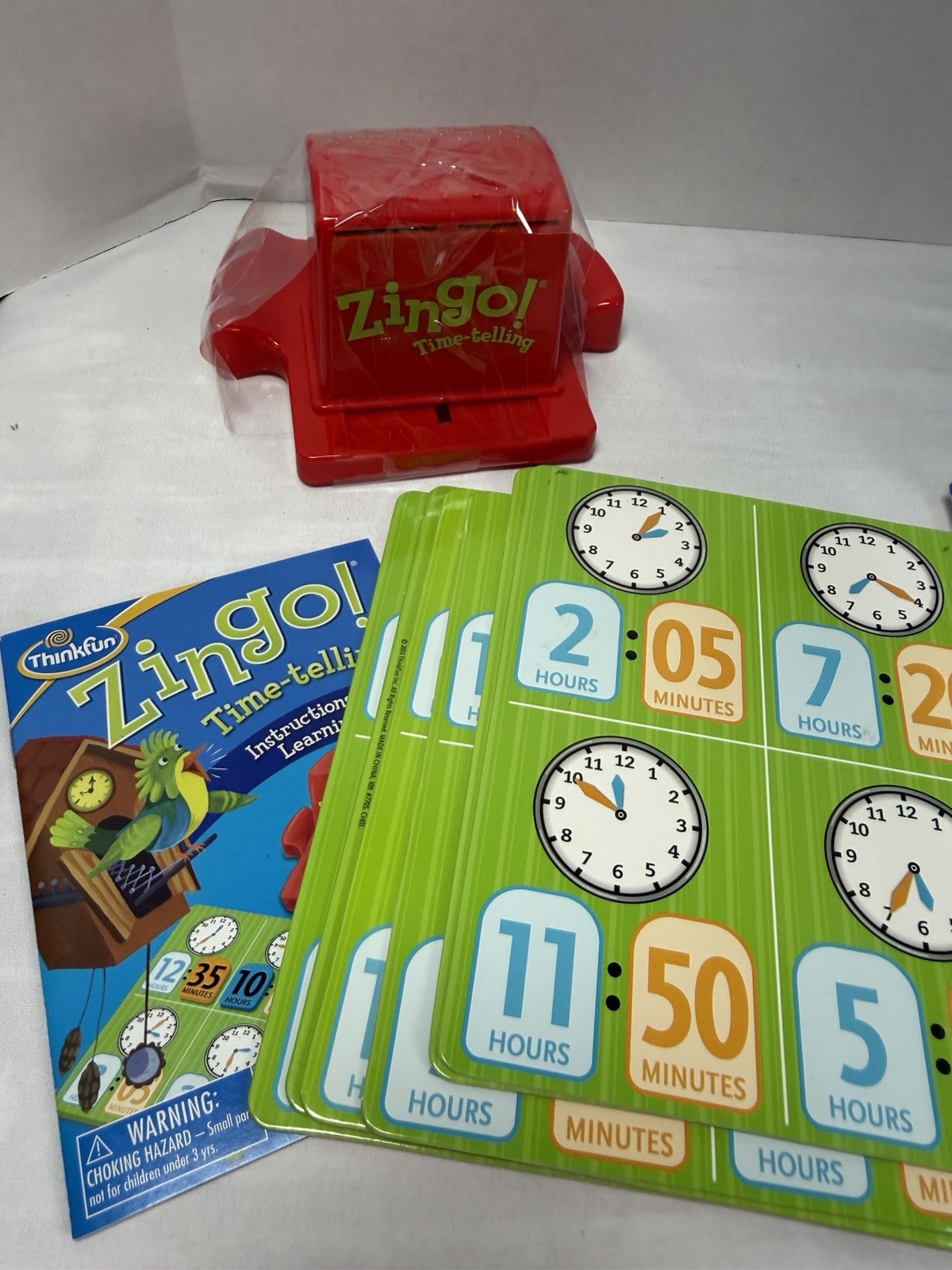 ThinkFun Zingo Time-Telling Complete Learning Game Clock Reading Homeschool K-3