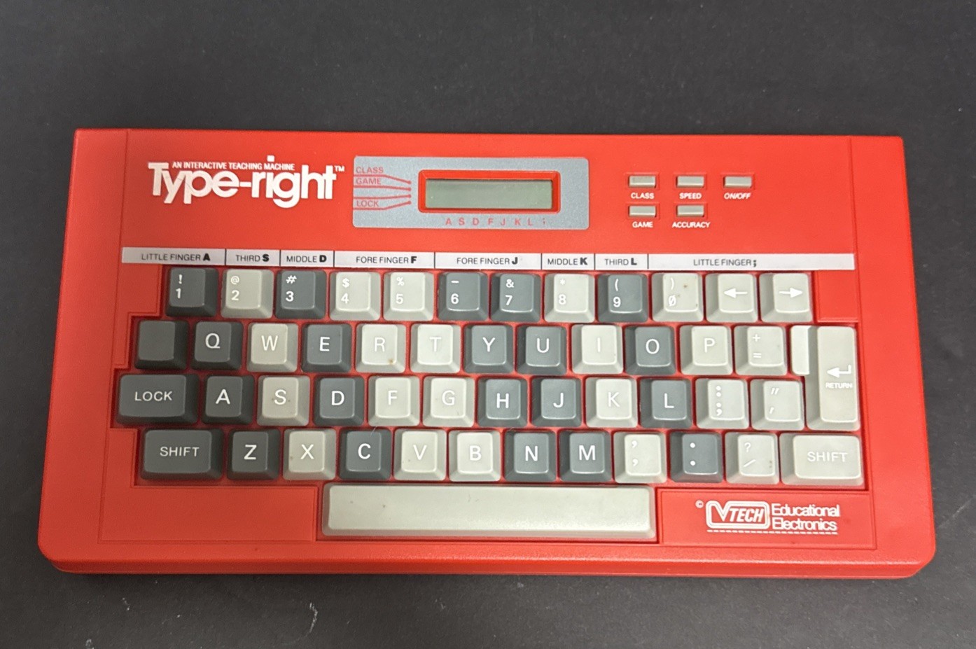 VTech Type-Right Pre-Computer Typing Tutor Vtg 1985 w/ Course Book And Tape