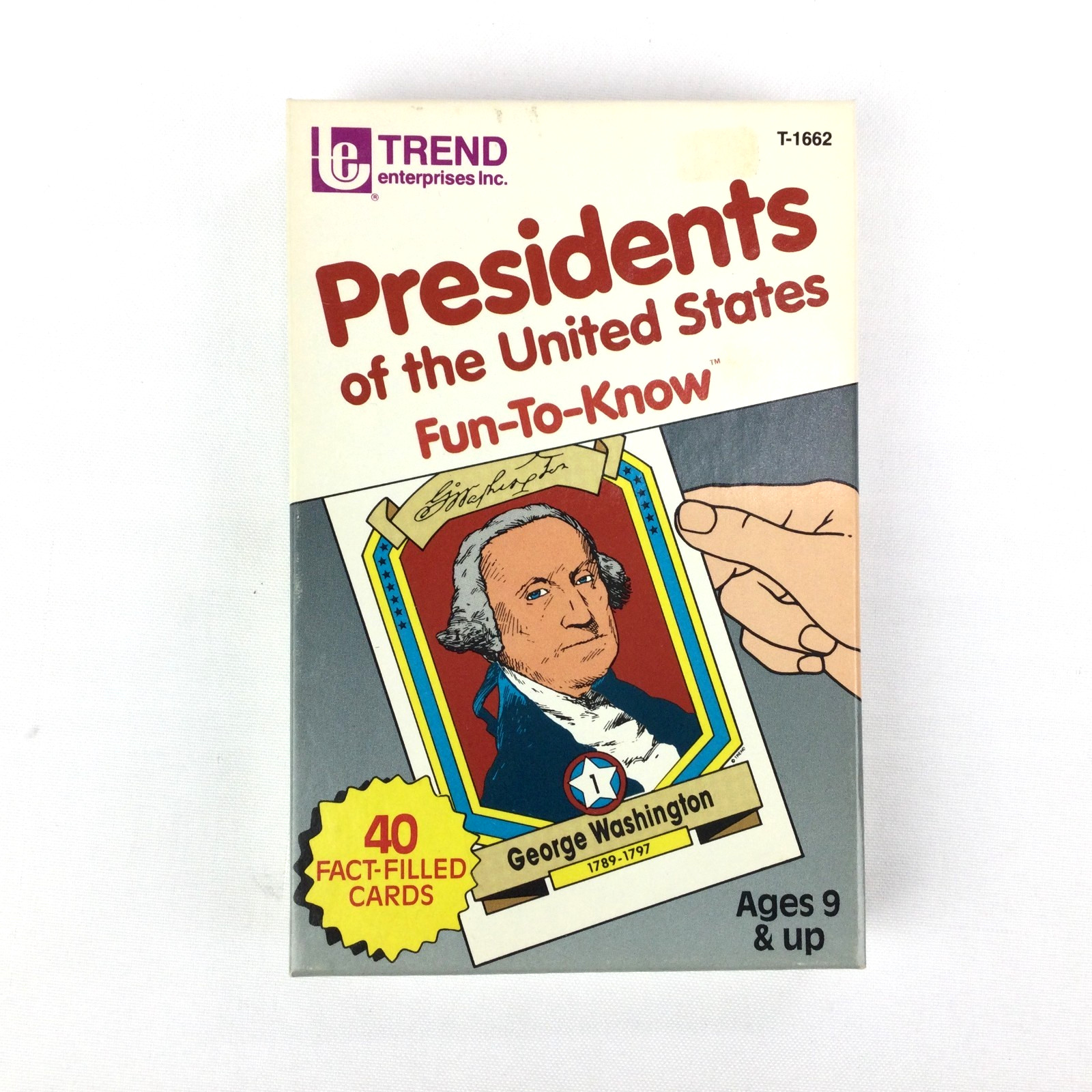 Presidents of the United States Fun-To-Know 40 Flash Cards 1987 by Trend T-1662