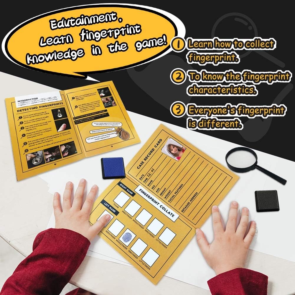 Spy Kit for Kids Detective Outfit Fingerprint Toys Gifts for 5 6 7 8 9 10 11 Yea