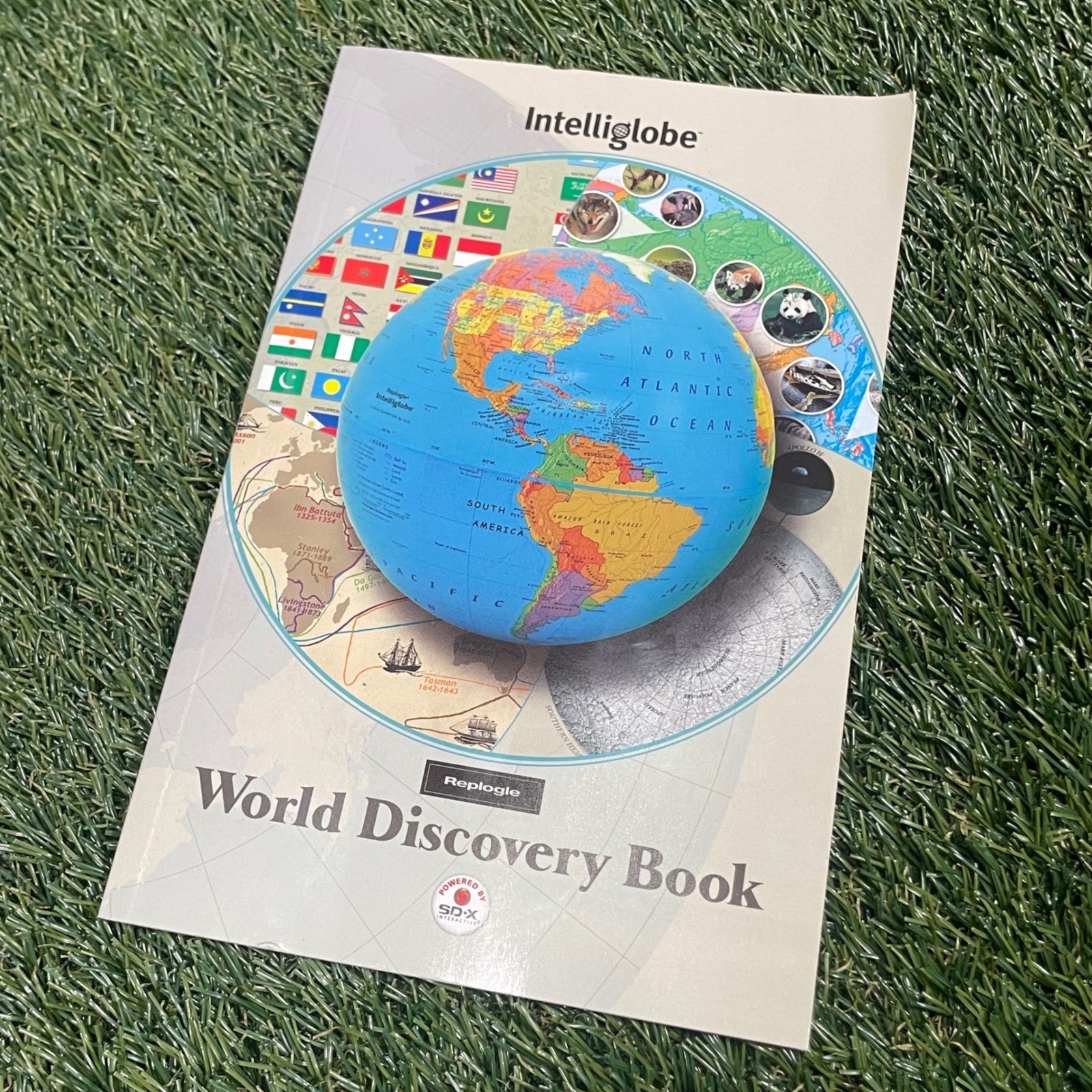Replogle Intelliglobe 12 Inch Interactive World Globe with Discovery Book Blue