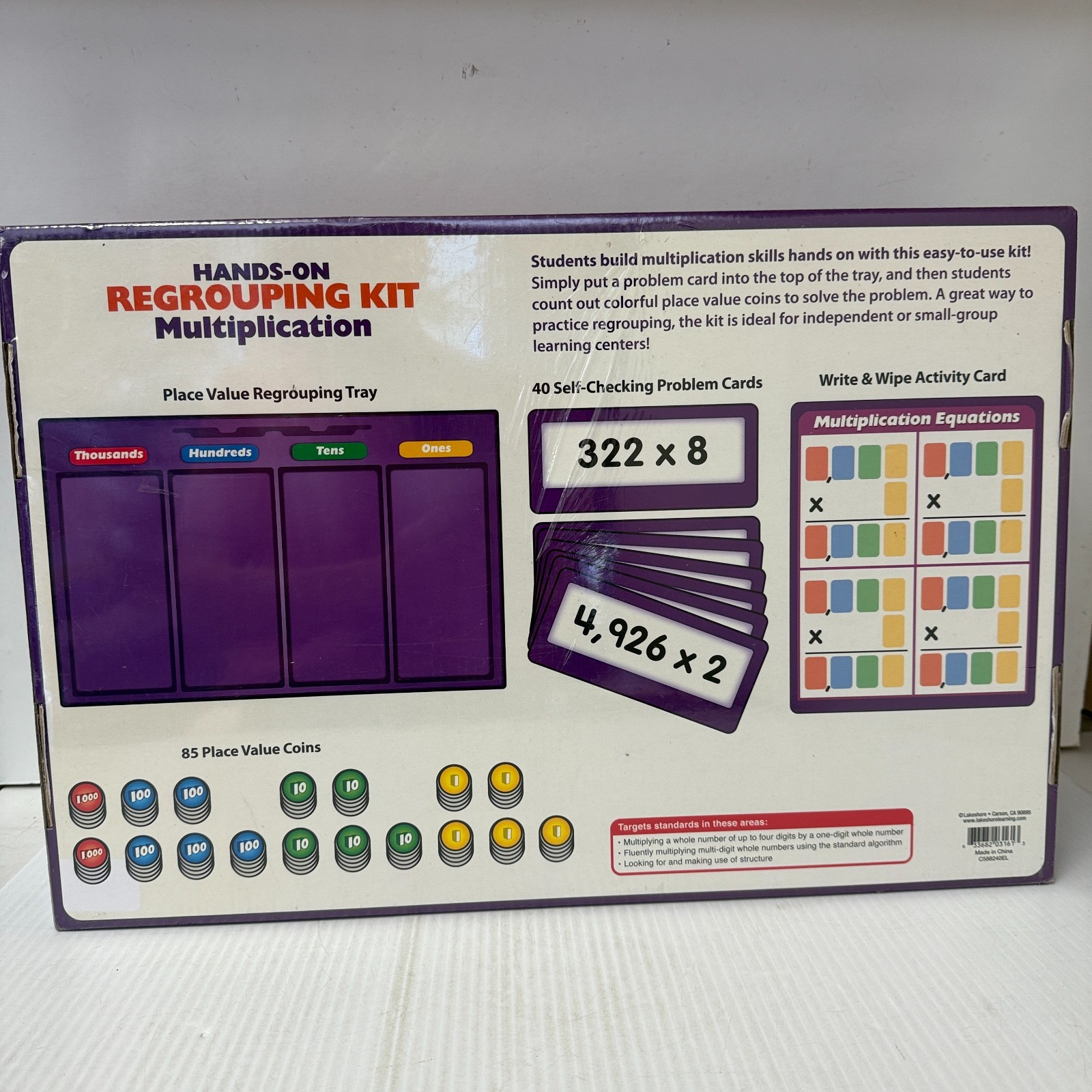 Lakeshore Hands On Multiplication Regrouping Kit Grades 3 To 5 New Sealed