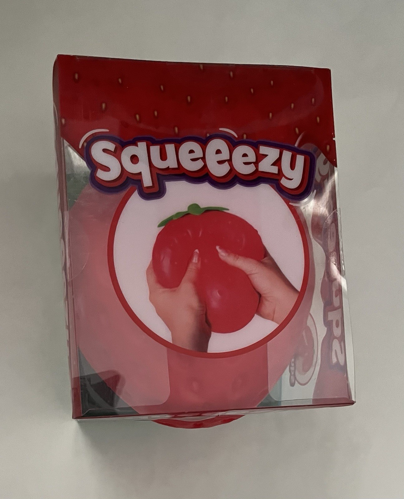SUNNY DAYS ~ SQUEEEZY STRAWBERRY ~ Jumbo Squishy Calming Sensory Toy ~ 3+ ~ NEW